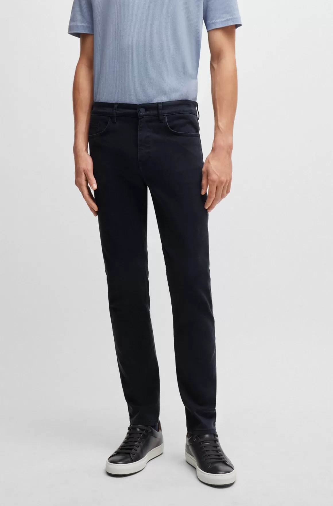 HUGO BOSS Delaware Jeans I Blød Denim Med Stræk Og Slim Fit