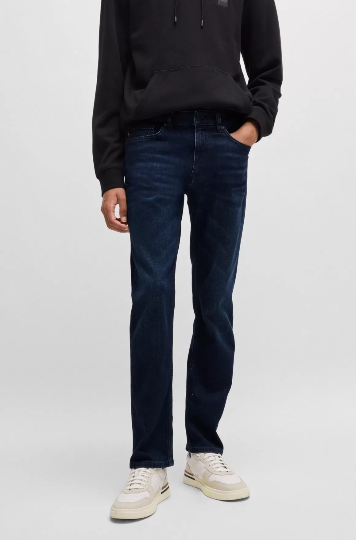 HUGO BOSS Delaware Jeans Med Slim Fit I Behagelig Blå Denim Med Stræk