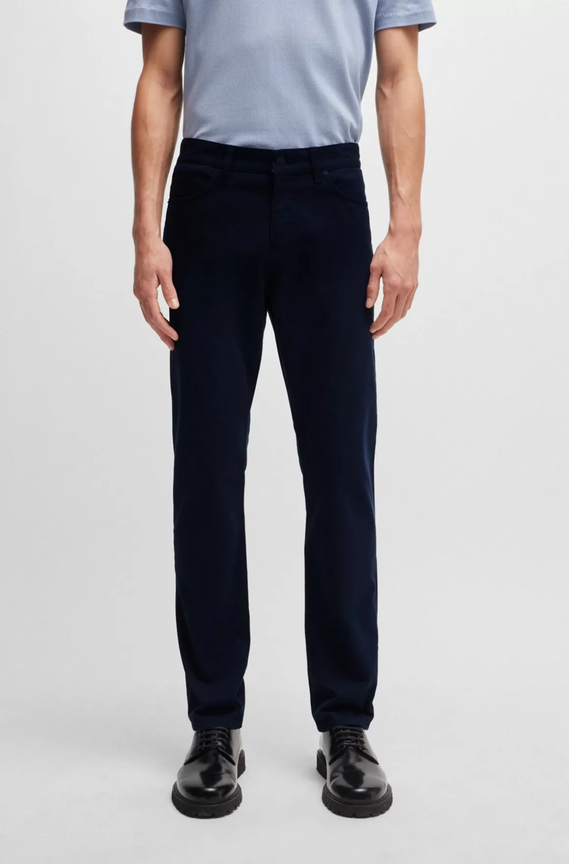 HUGO BOSS Delaware Jeans Med Slim Fit I Bomuldsgabardine Med Stræk