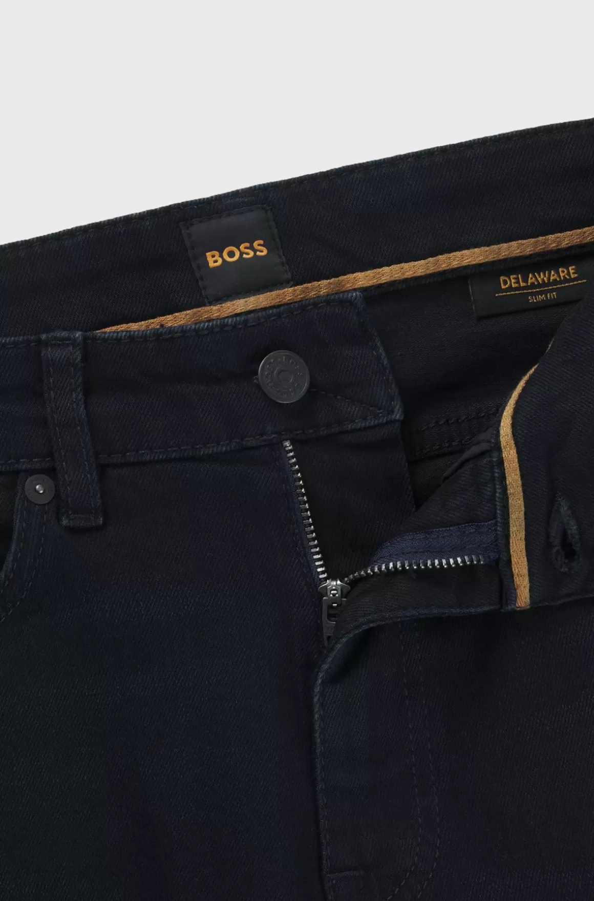 HUGO BOSS Delaware Slim Fit Jeans I Blåsort Denim Med Behageligt Stræk