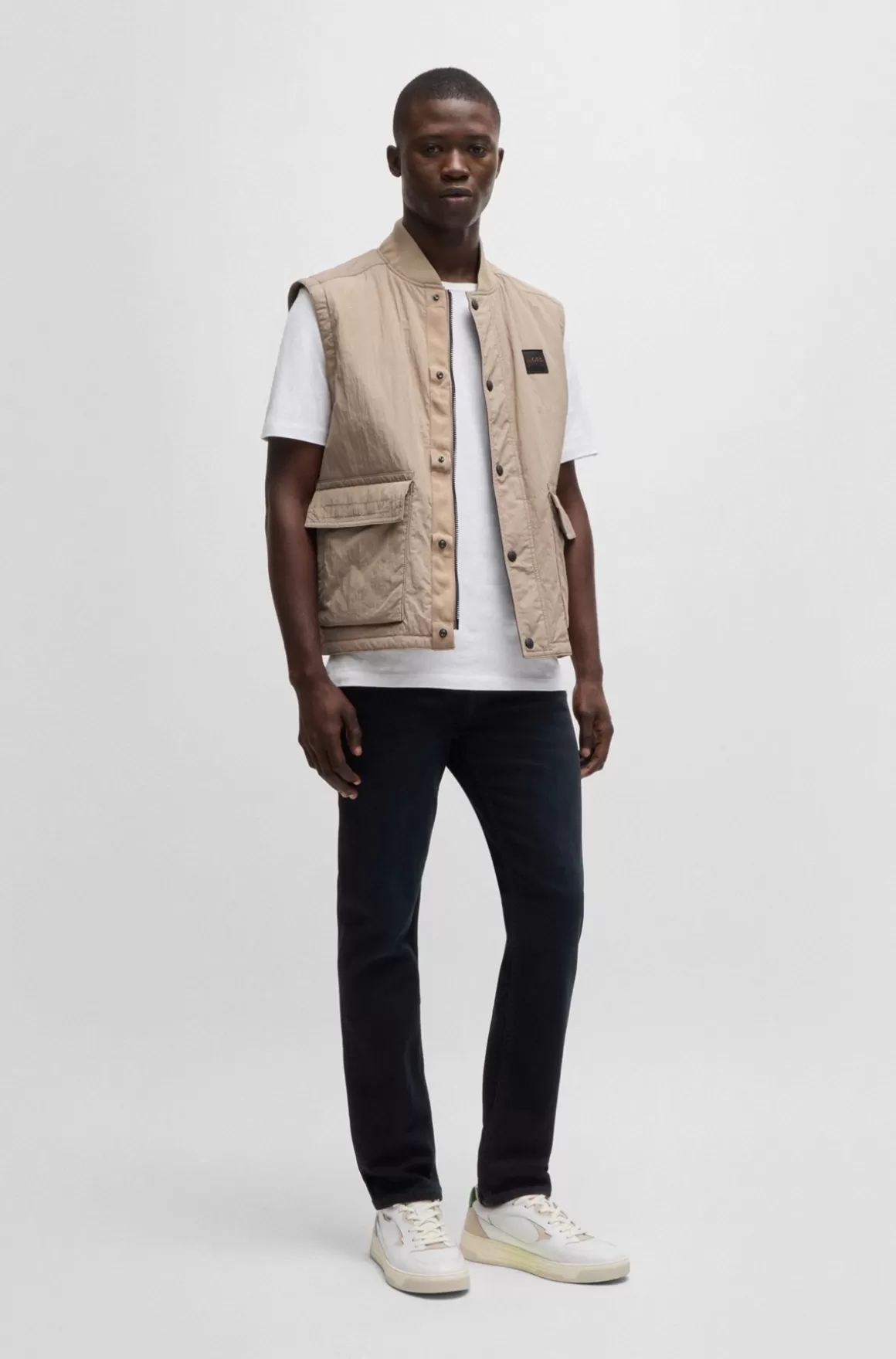 HUGO BOSS Delaware Slim Fit Jeans I Blåsort Denim Med Behageligt Stræk
