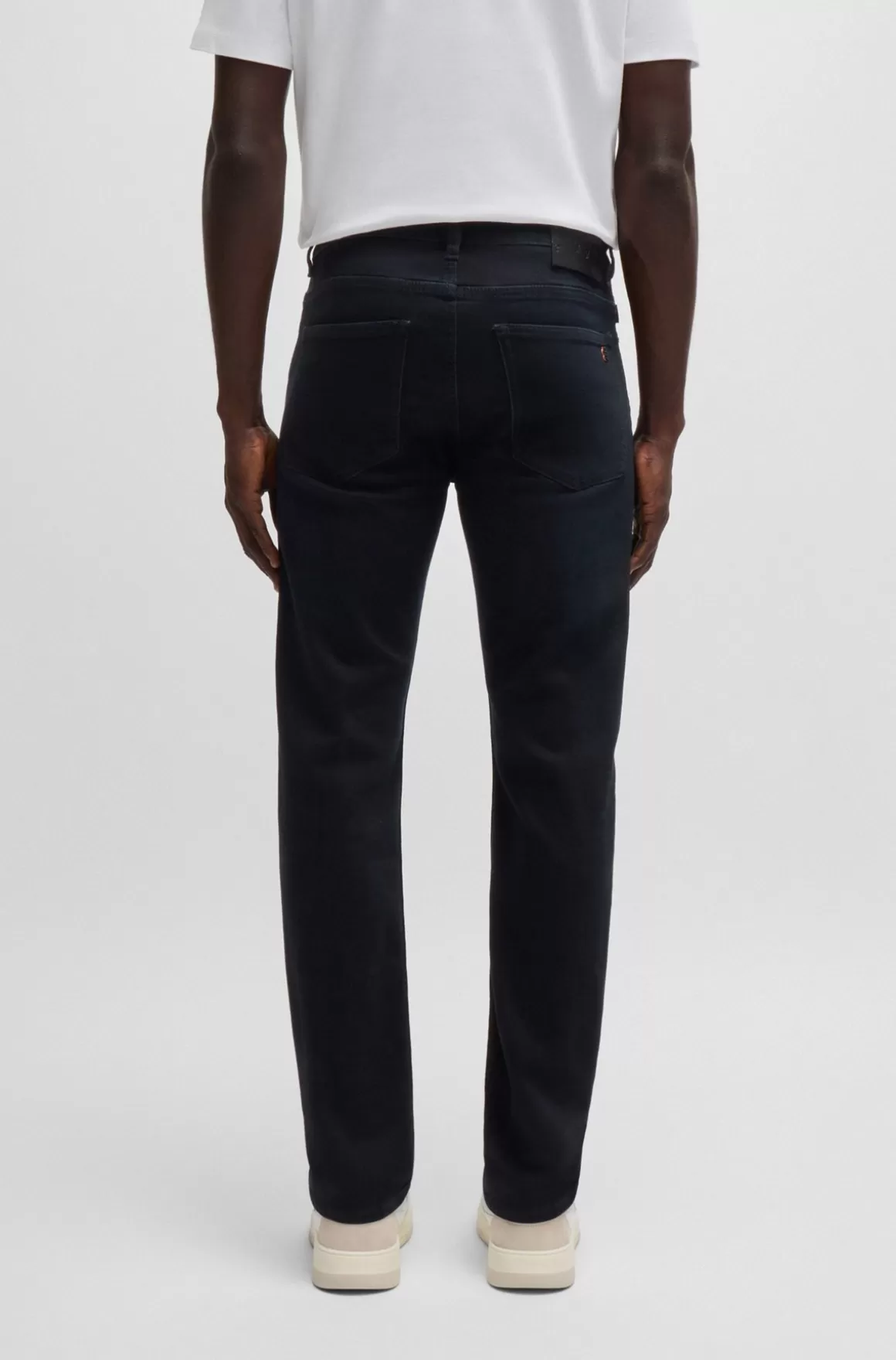 HUGO BOSS Delaware Slim Fit Jeans I Blåsort Denim Med Behageligt Stræk