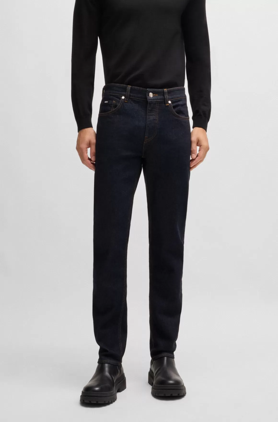 HUGO BOSS Delaware Slim Fit Jeans I Denim Med Behageligt Stræk