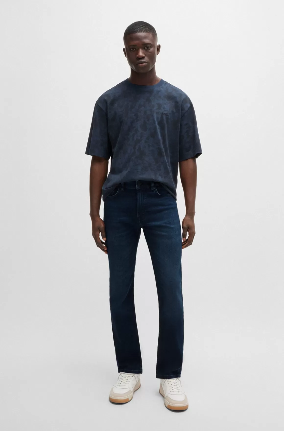 HUGO BOSS Delaware Slim Fit Jeans I Denim Med Behageligt Stræk