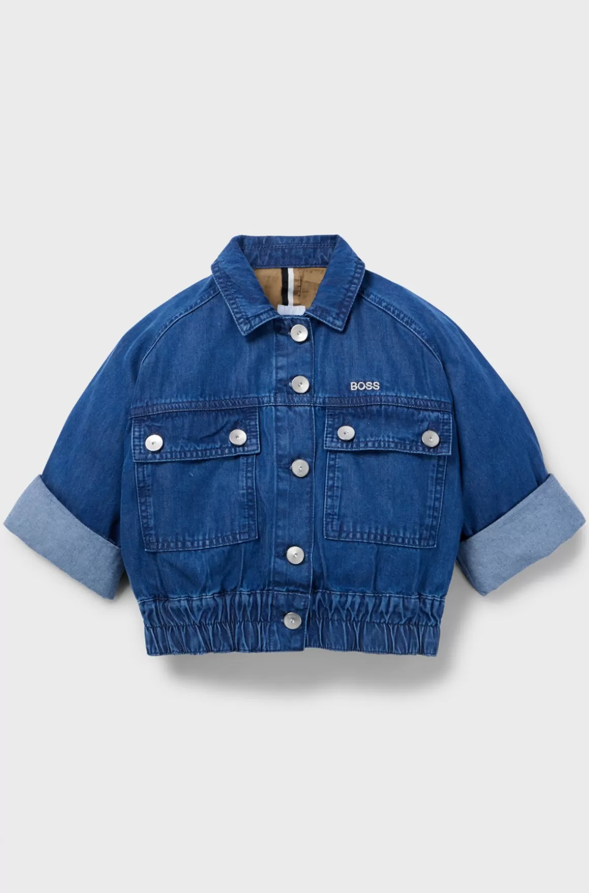 Børn HUGO BOSS Denimjakke Med Logo Til Børn
