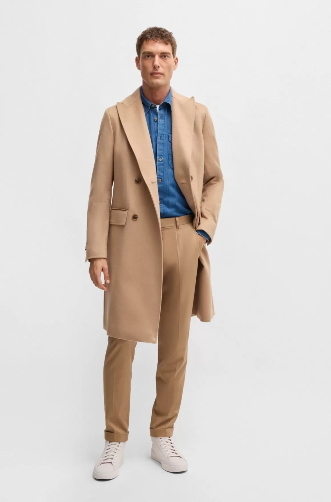 HUGO BOSS Denimskjorte Med Regular Fit Fra BOSS SELECTED BY BECKHAM