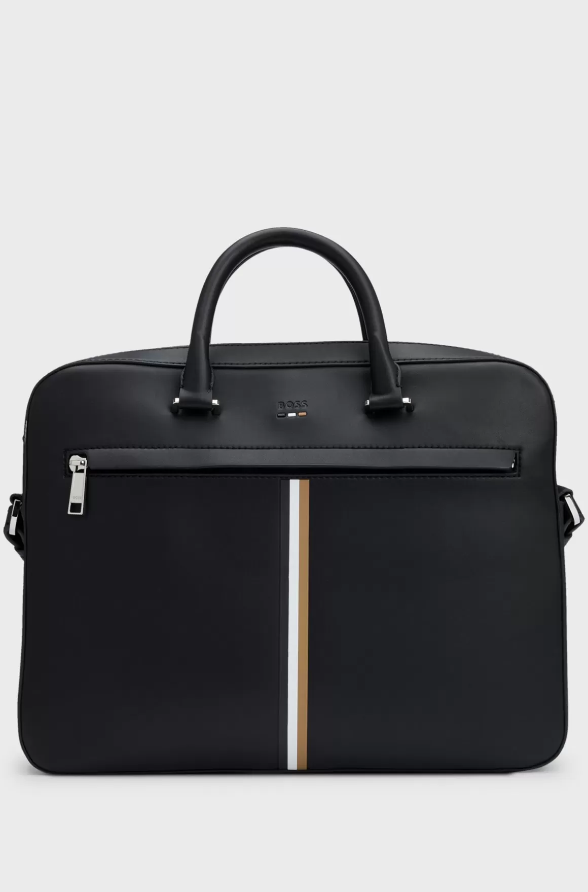 HUGO BOSS Dokumentmappe I Imiteret Læder Med Signaturstribe