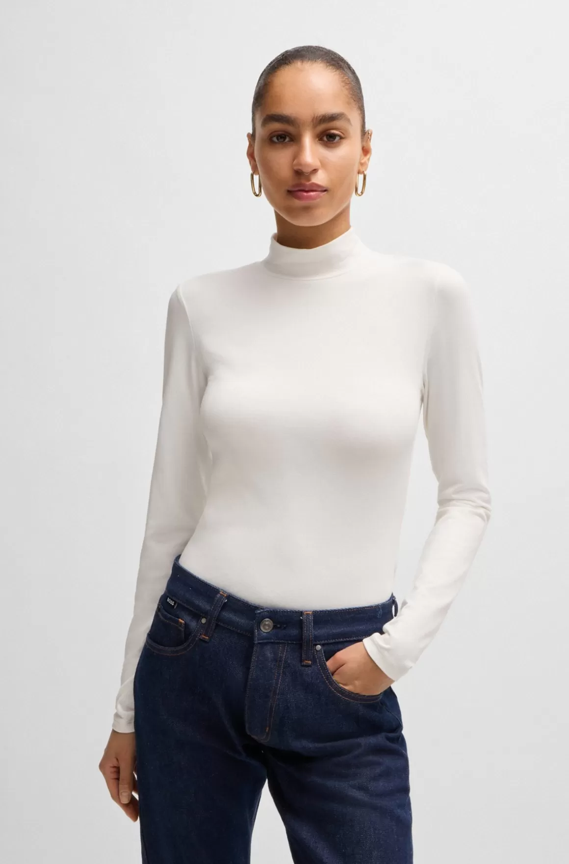 HUGO BOSS Extra Slim Fit Top Med Høj Hals