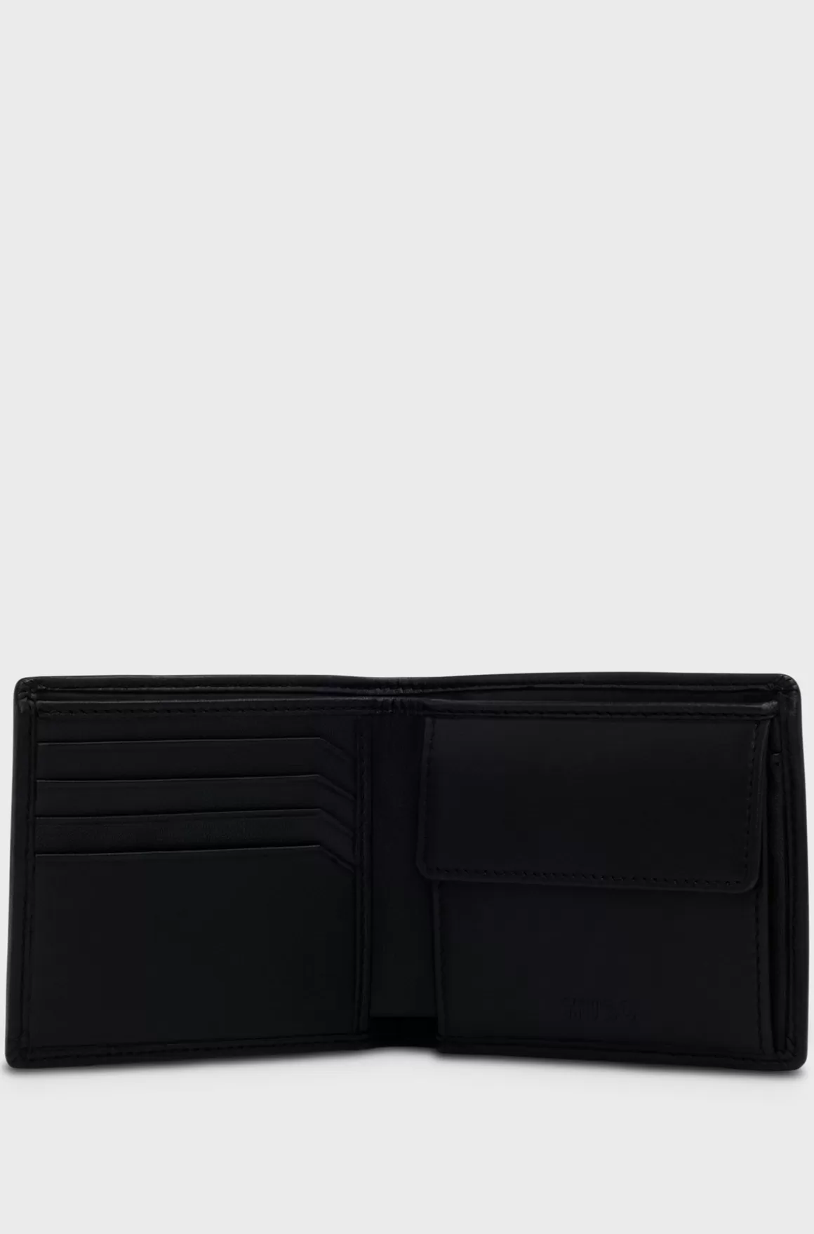 HUGO BOSS Foldepung I Læder Med Logodetaljer
