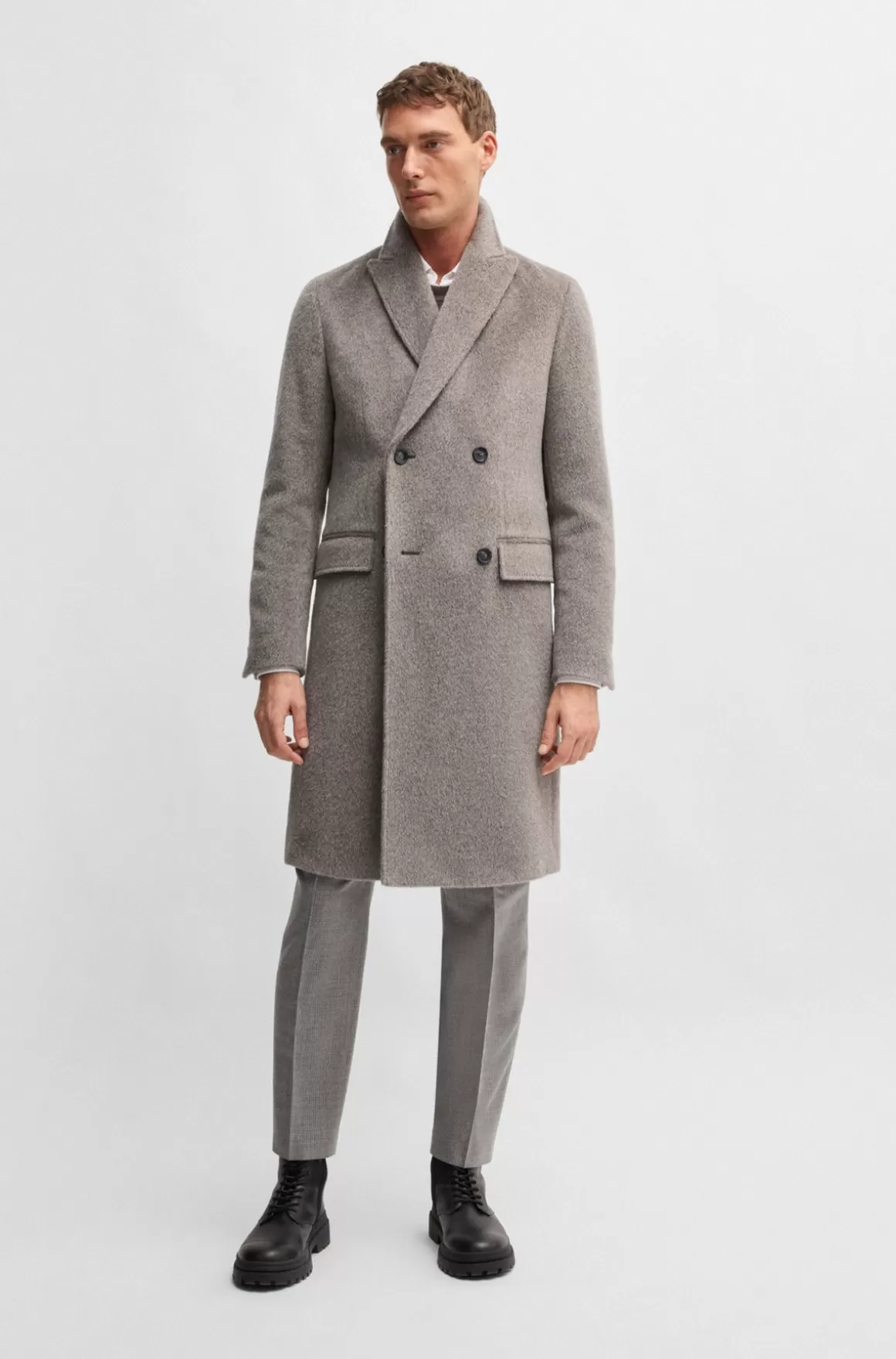 HUGO BOSS Frakke I Alpakablanding Fra BOSS SELECTED BY BECKHAM