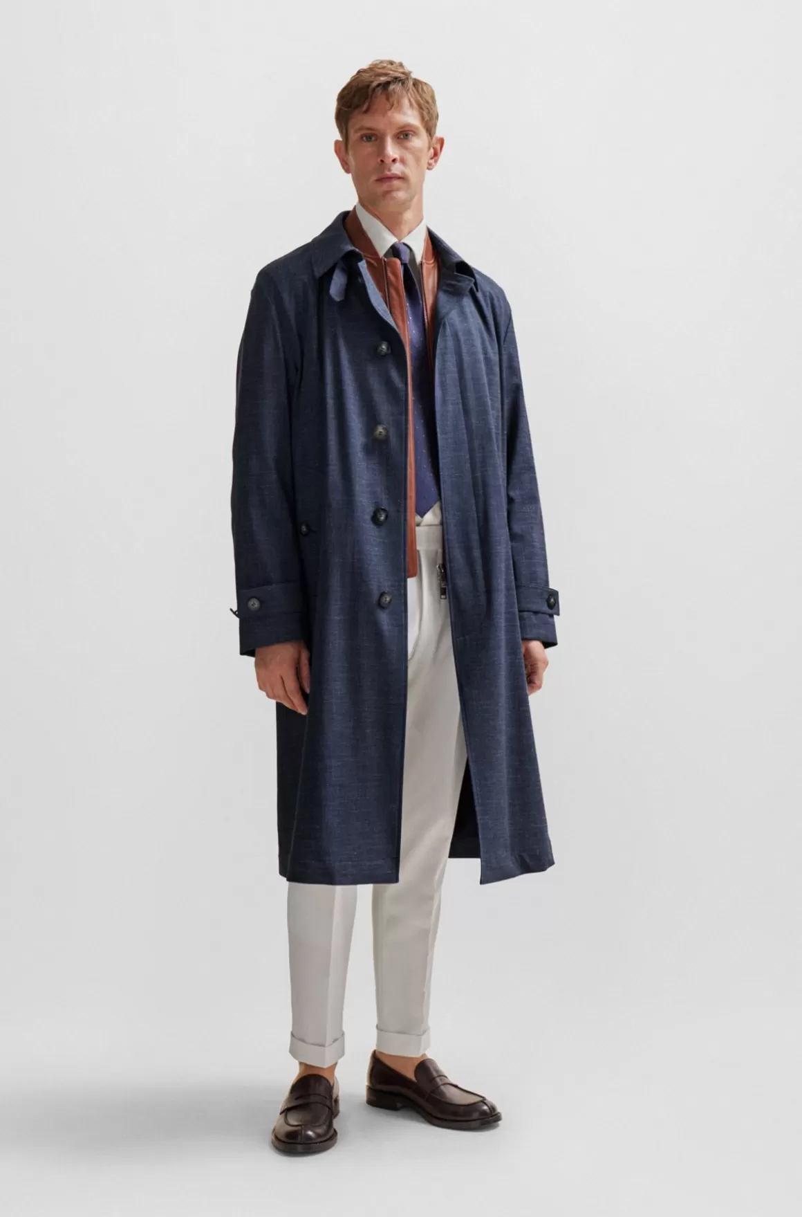 HUGO BOSS Frakke Med Regular Fit I En Stof Af Ny Uldblanding