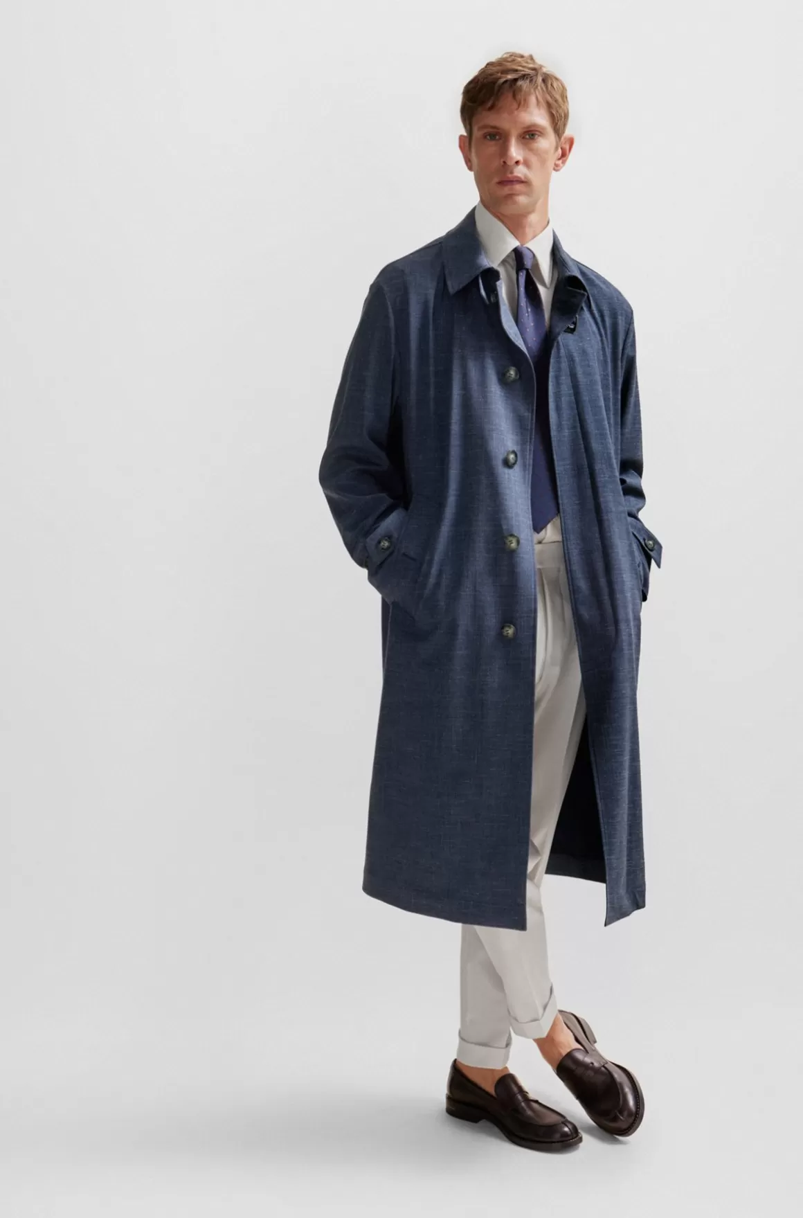 HUGO BOSS Frakke Med Regular Fit I En Stof Af Ny Uldblanding