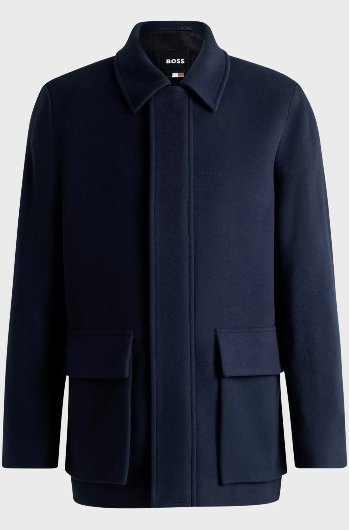 HUGO BOSS Frakke Med Regular Fit I Uldblanding