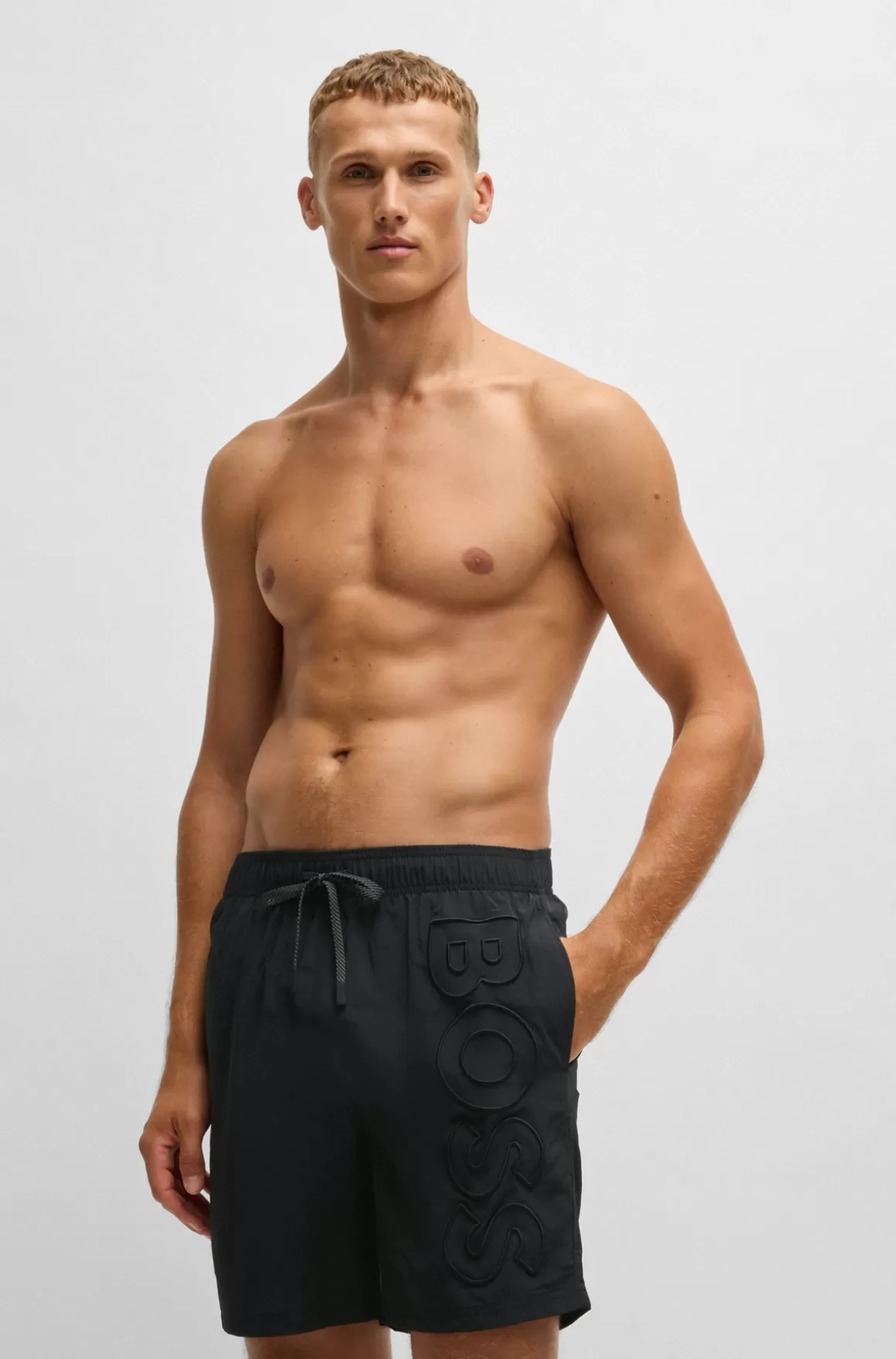 HUGO BOSS Fuldt Forede Badeshorts Med 3D-logo