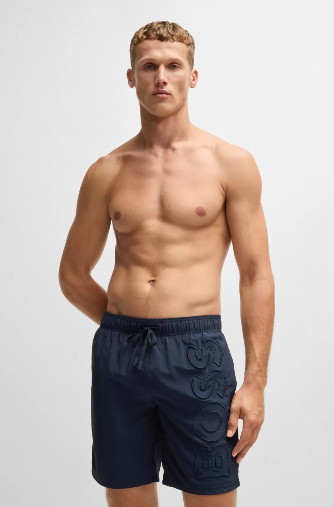 HUGO BOSS Fuldt Forede Badeshorts Med 3D-logo