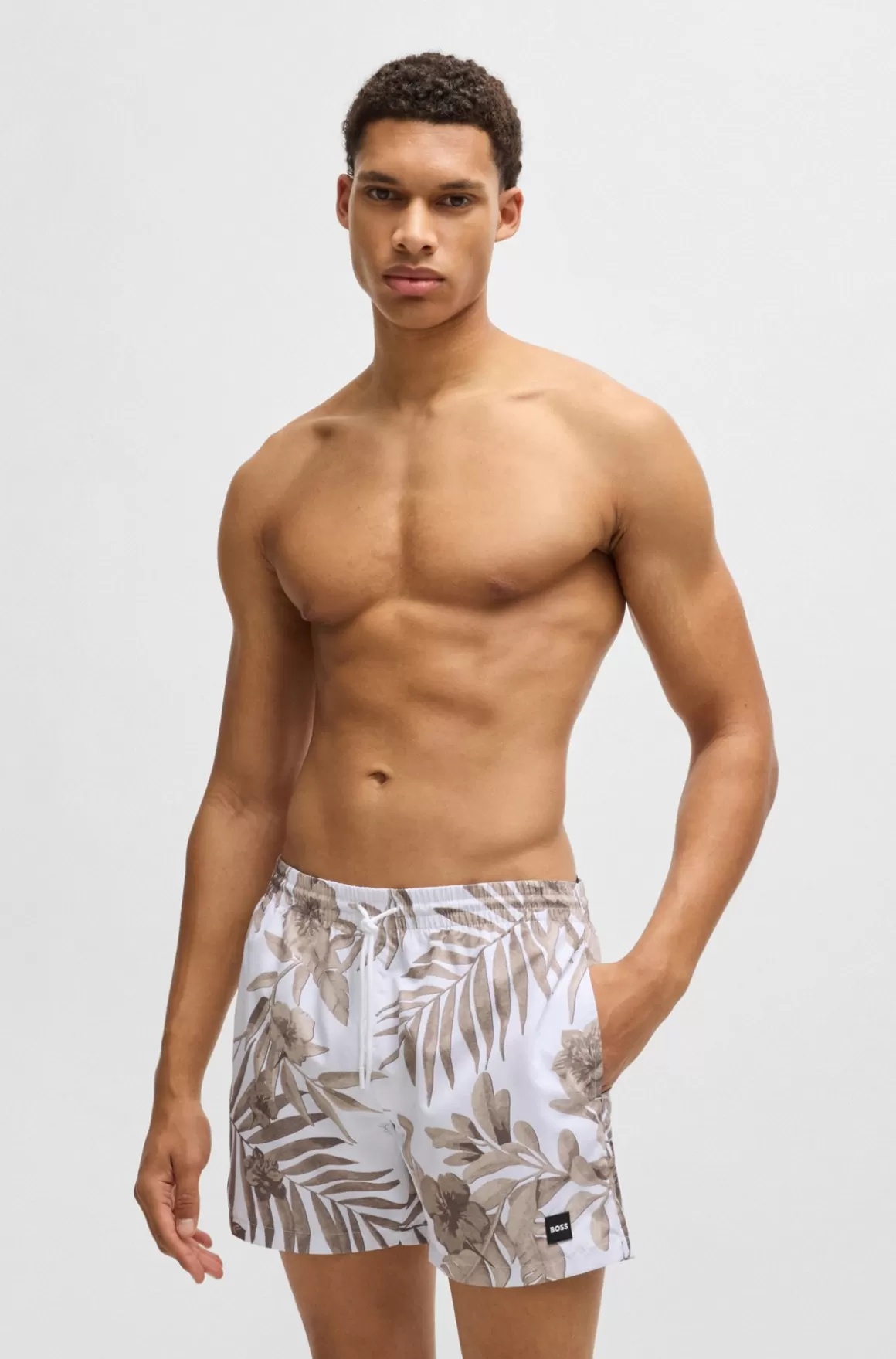 HUGO BOSS Fuldt Forede Badeshorts Med Sæsonens Print