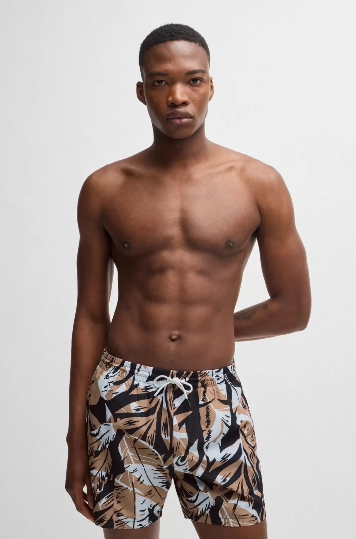 HUGO BOSS Fuldt Forede Badeshorts Med Sæsonens Print