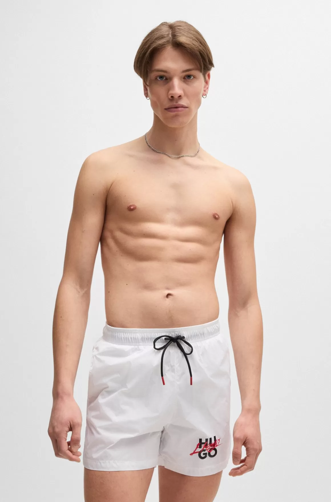HUGO BOSS Fuldt Forede Badeshorts Med Stablet Logo