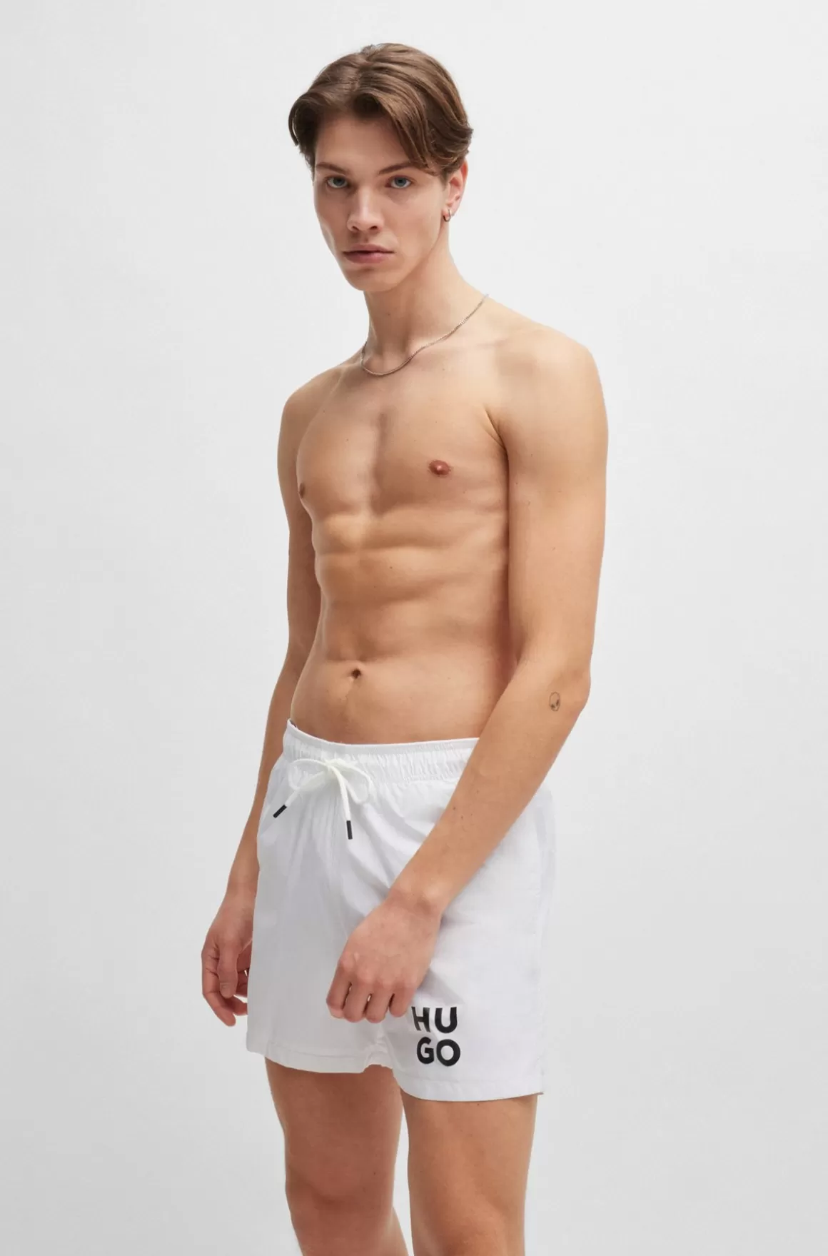 HUGO BOSS Fuldt Forede Badeshorts Med Stablet Logo
