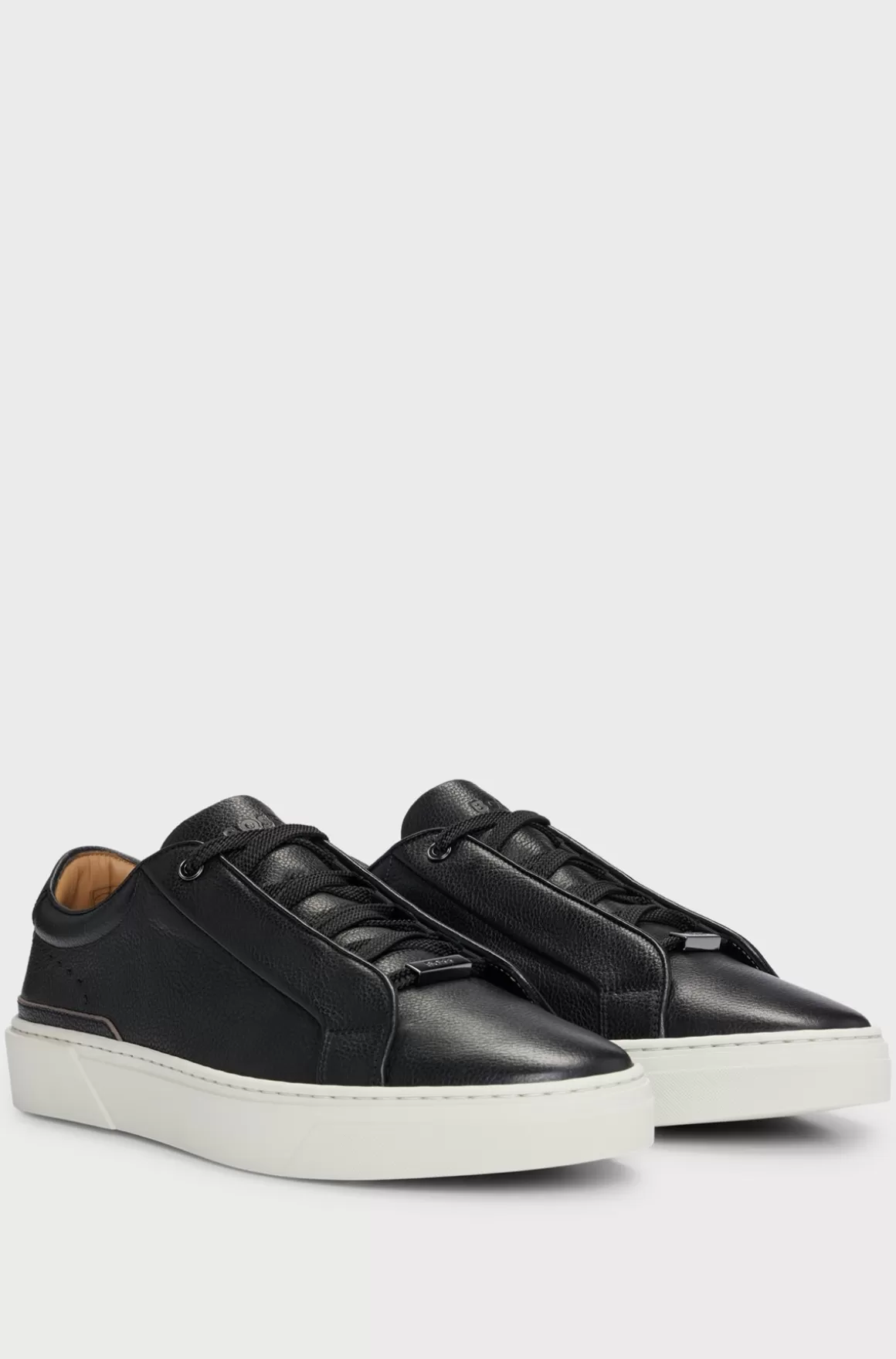HUGO BOSS Gary Sneakers I Narvlæder Med Brandede Metalsnørehuller