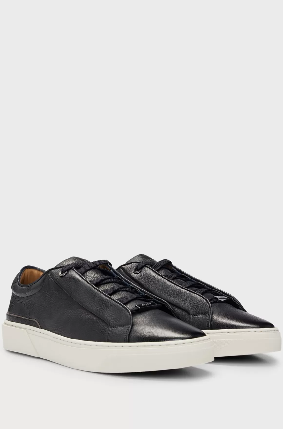 HUGO BOSS Gary Sneakers I Narvlæder Med Brandede Metalsnørehuller
