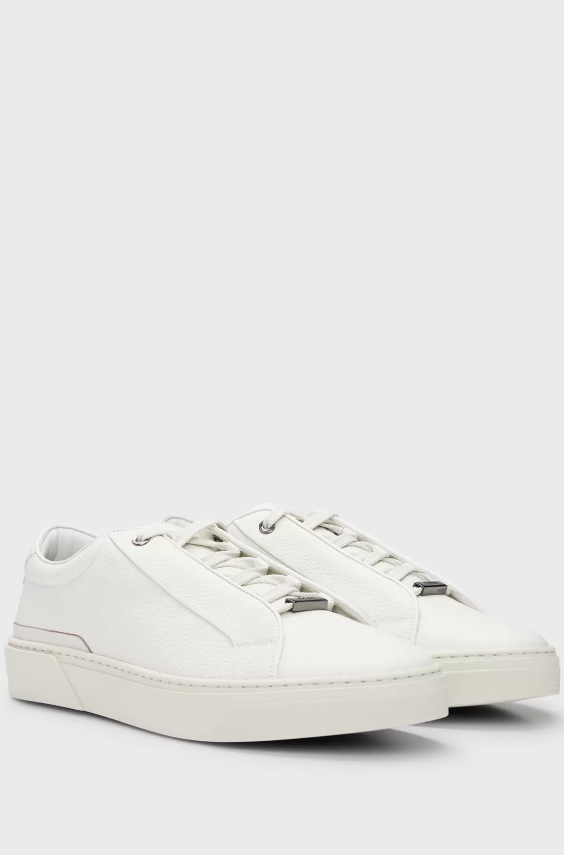 HUGO BOSS Gary Sneakers I Narvlæder Og Snørebåndshuller Med Logo