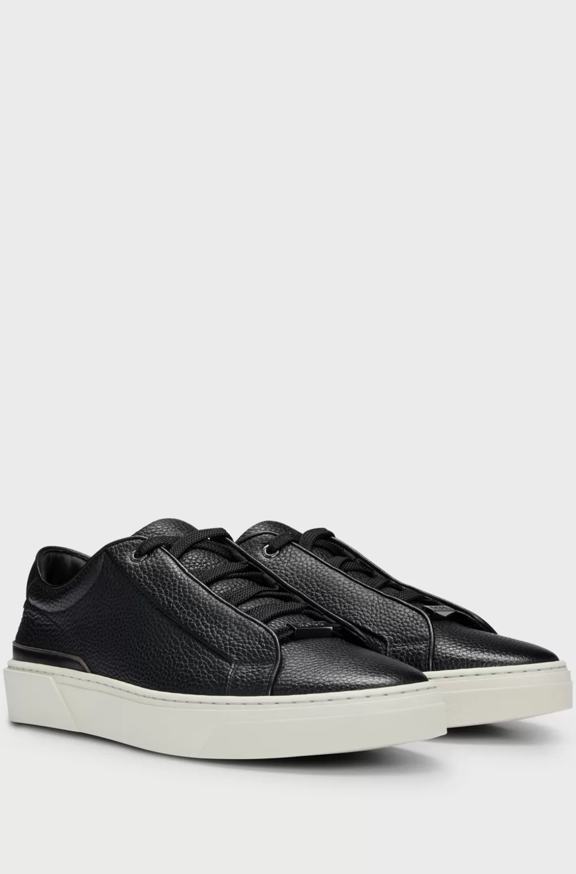 HUGO BOSS Gary Sneakers I Narvlæder Og Snørebåndshuller Med Logo
