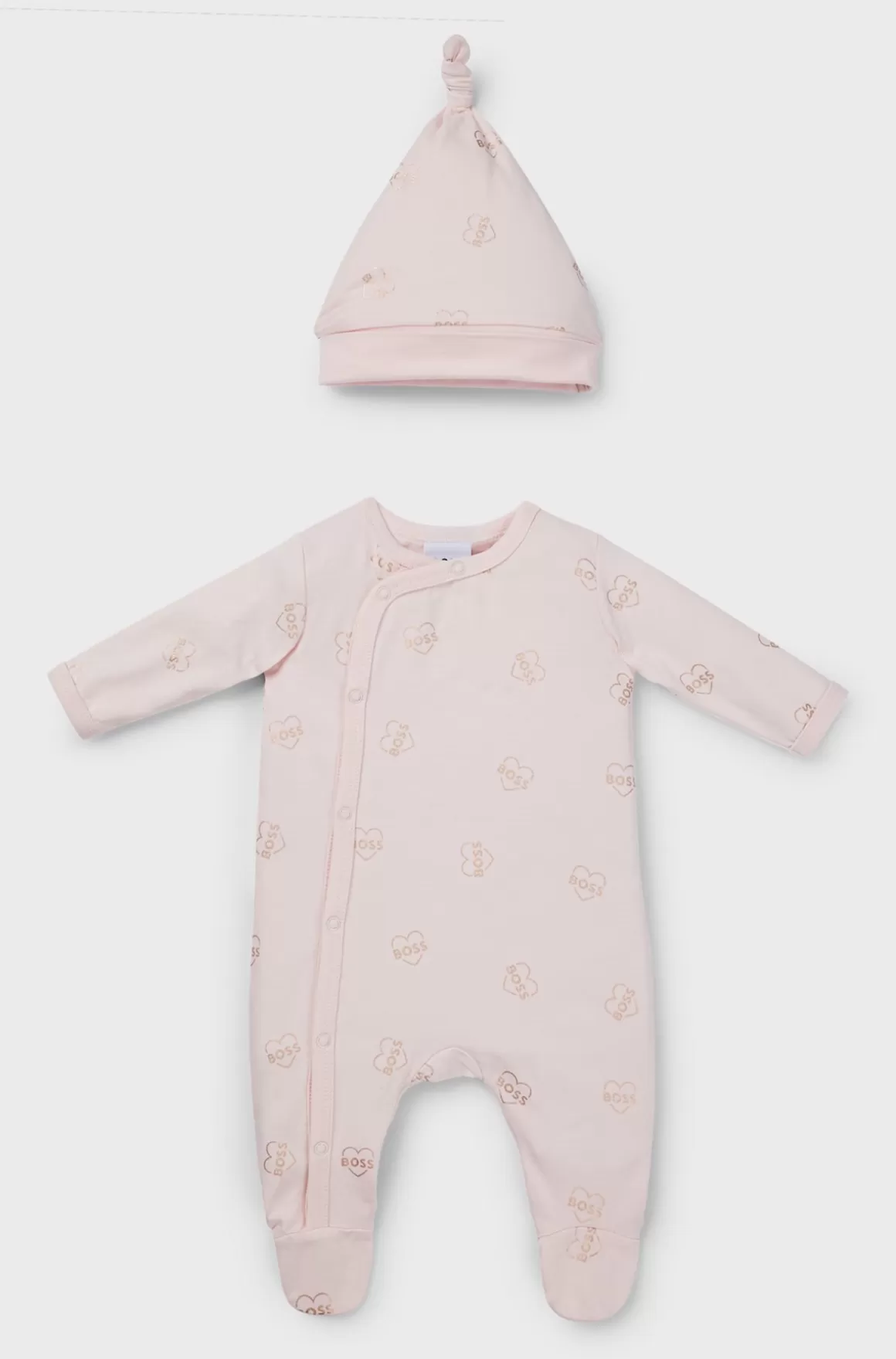Børn HUGO BOSS Gaveæske Med Natdragt Og Hat Med Logo Til Babyer