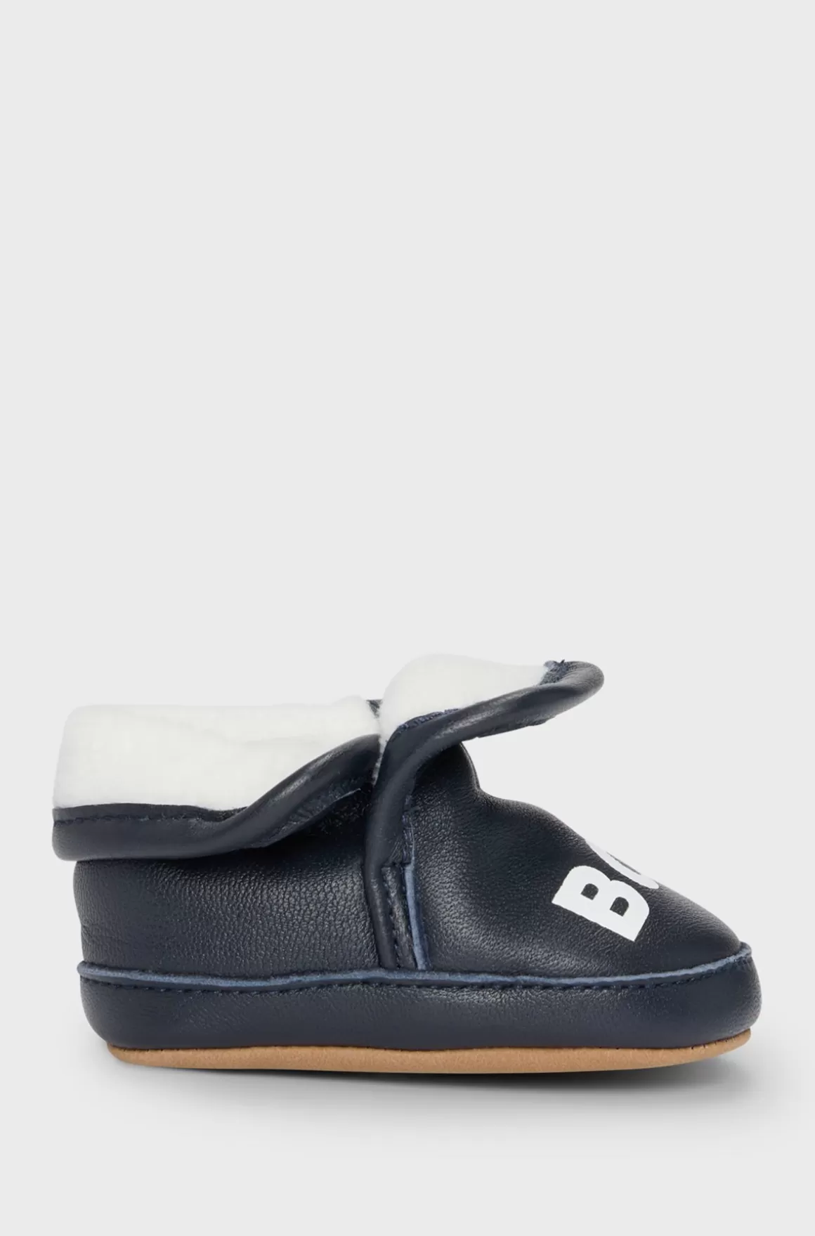 Børn HUGO BOSS Gaveæske Med Slippers I Læder Til Babyer