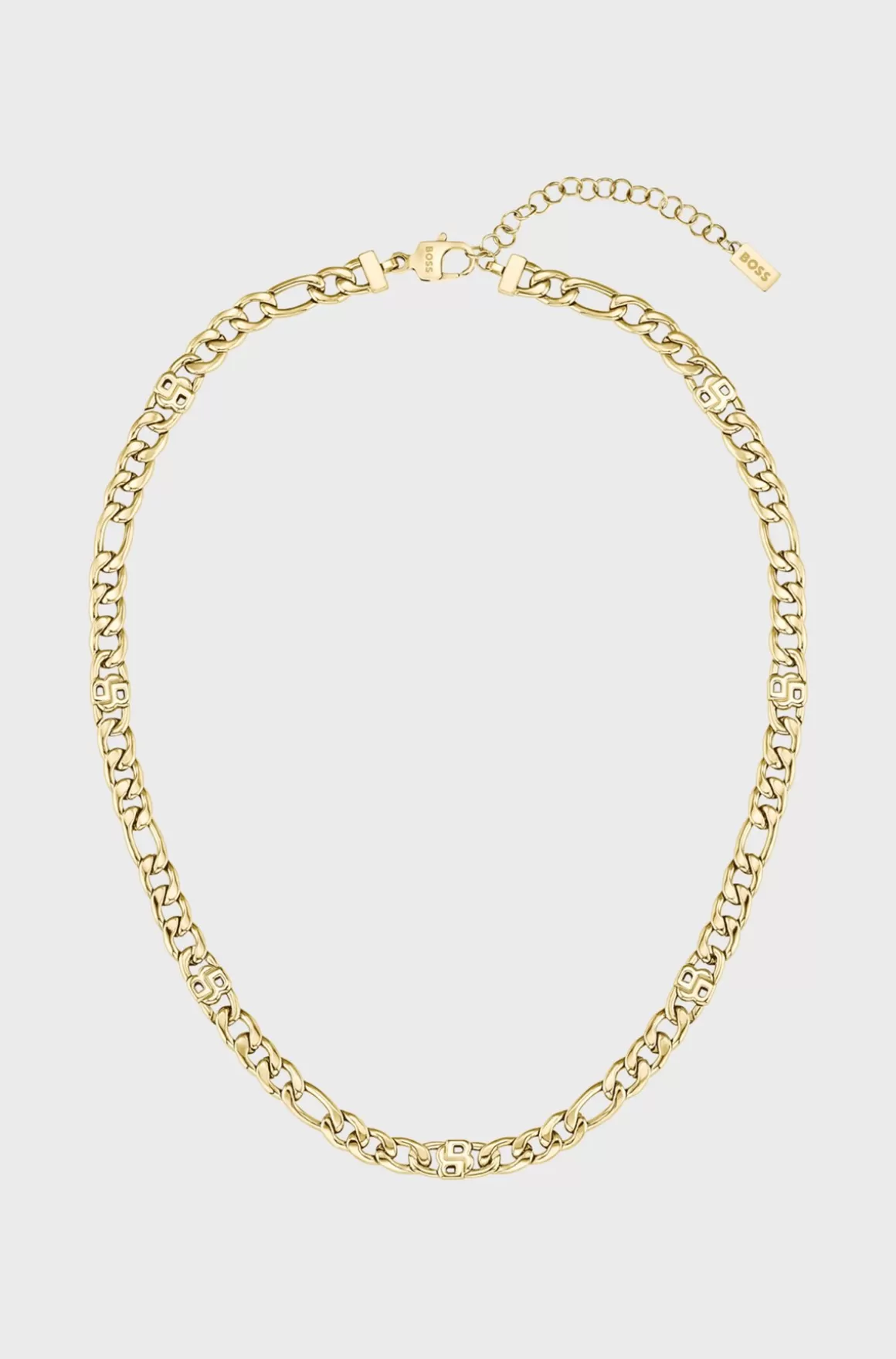 HUGO BOSS Gold-tone Chain Necklace With Double B Monograms