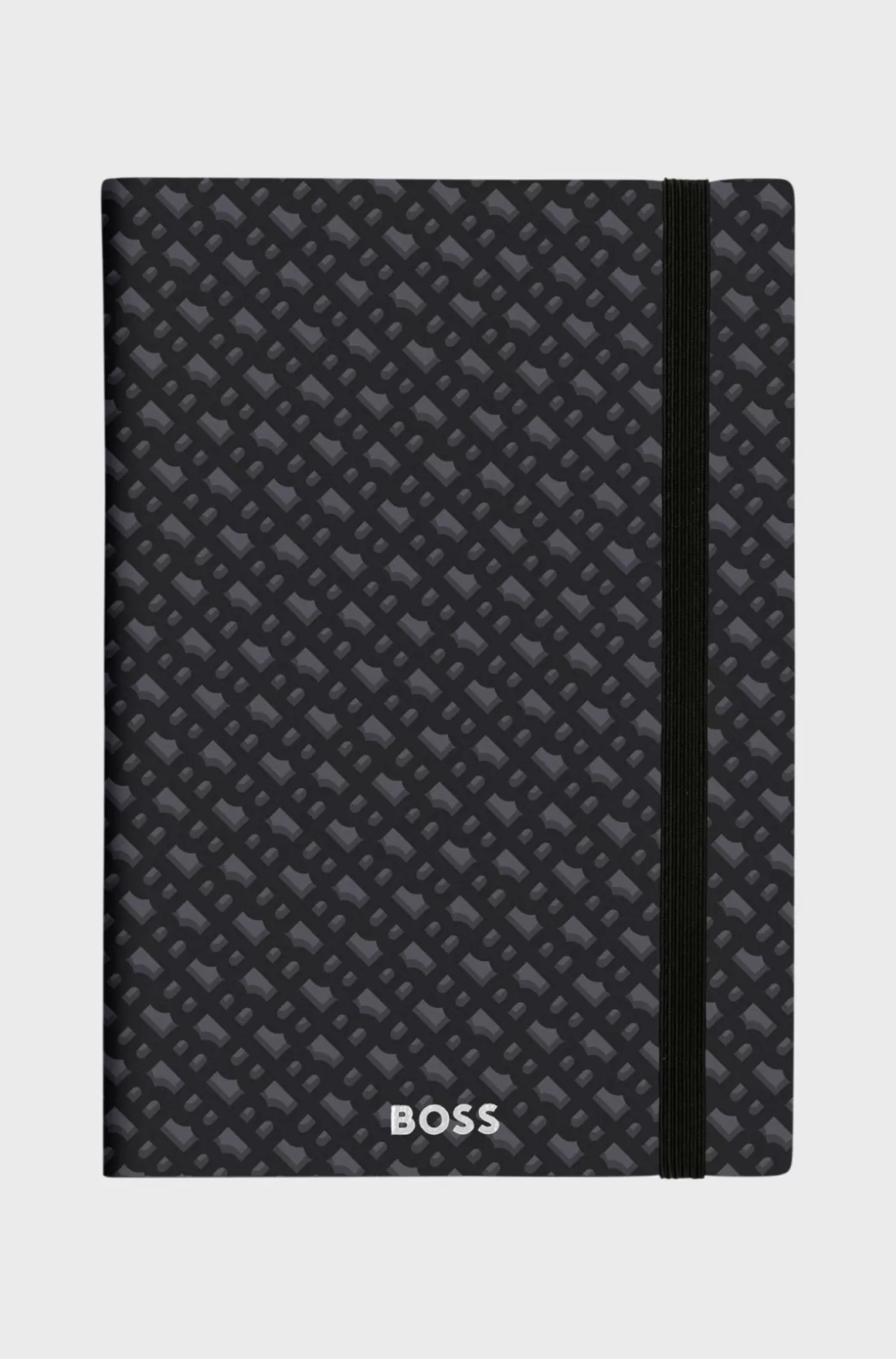 HUGO BOSS Grå A5-notesbog Med Monogrammønster