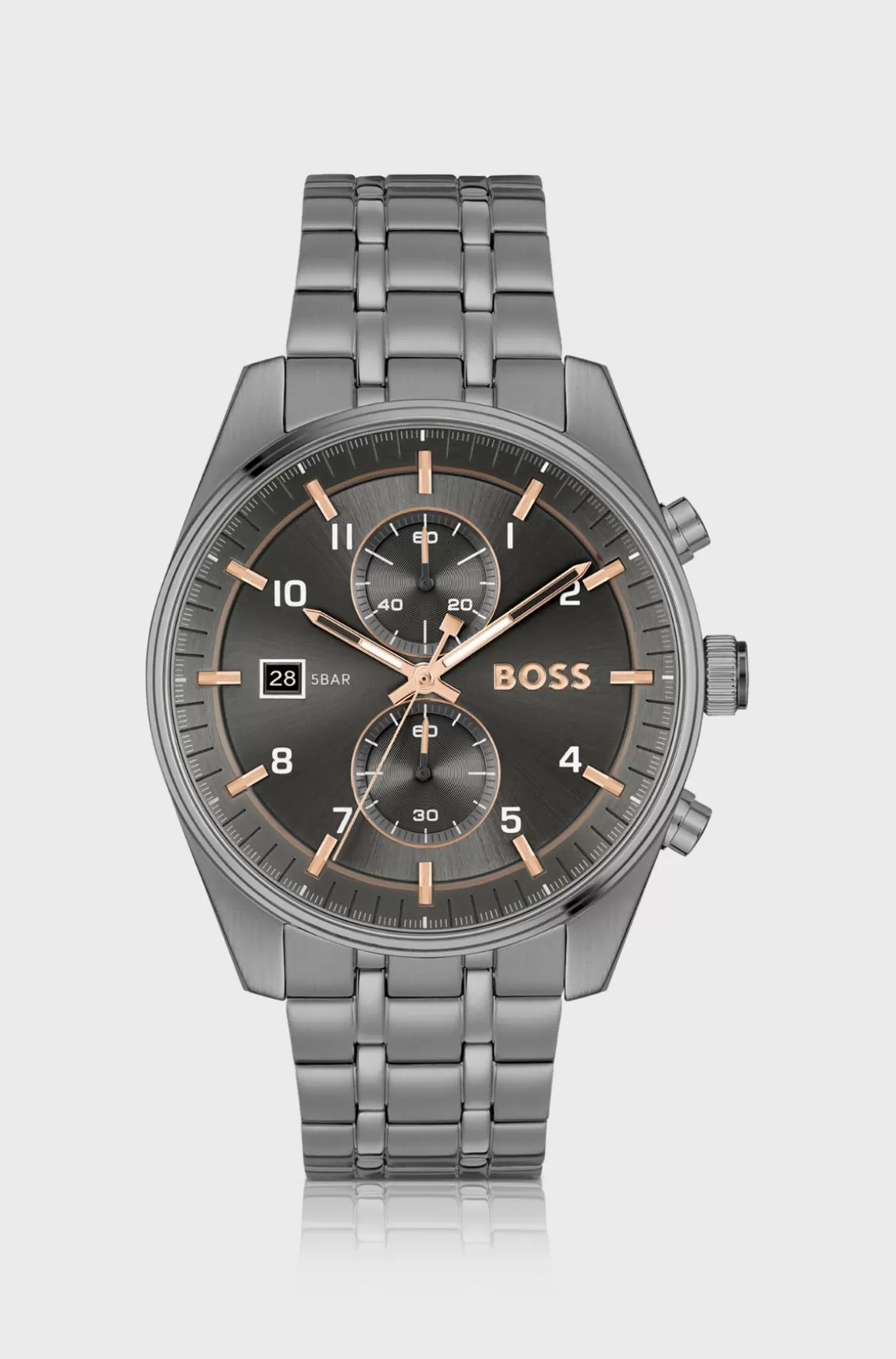 HUGO BOSS belagt Kronografur Med Guldfarvede Detaljer