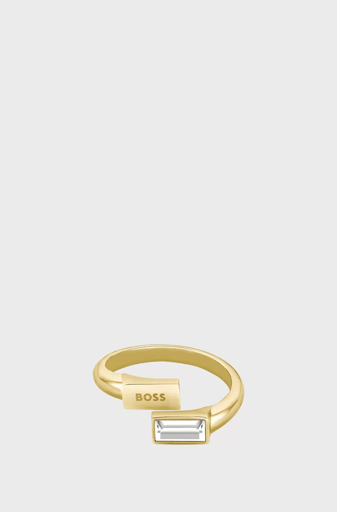 HUGO BOSS farvet Ring Med Aflang Krystal Og Logo