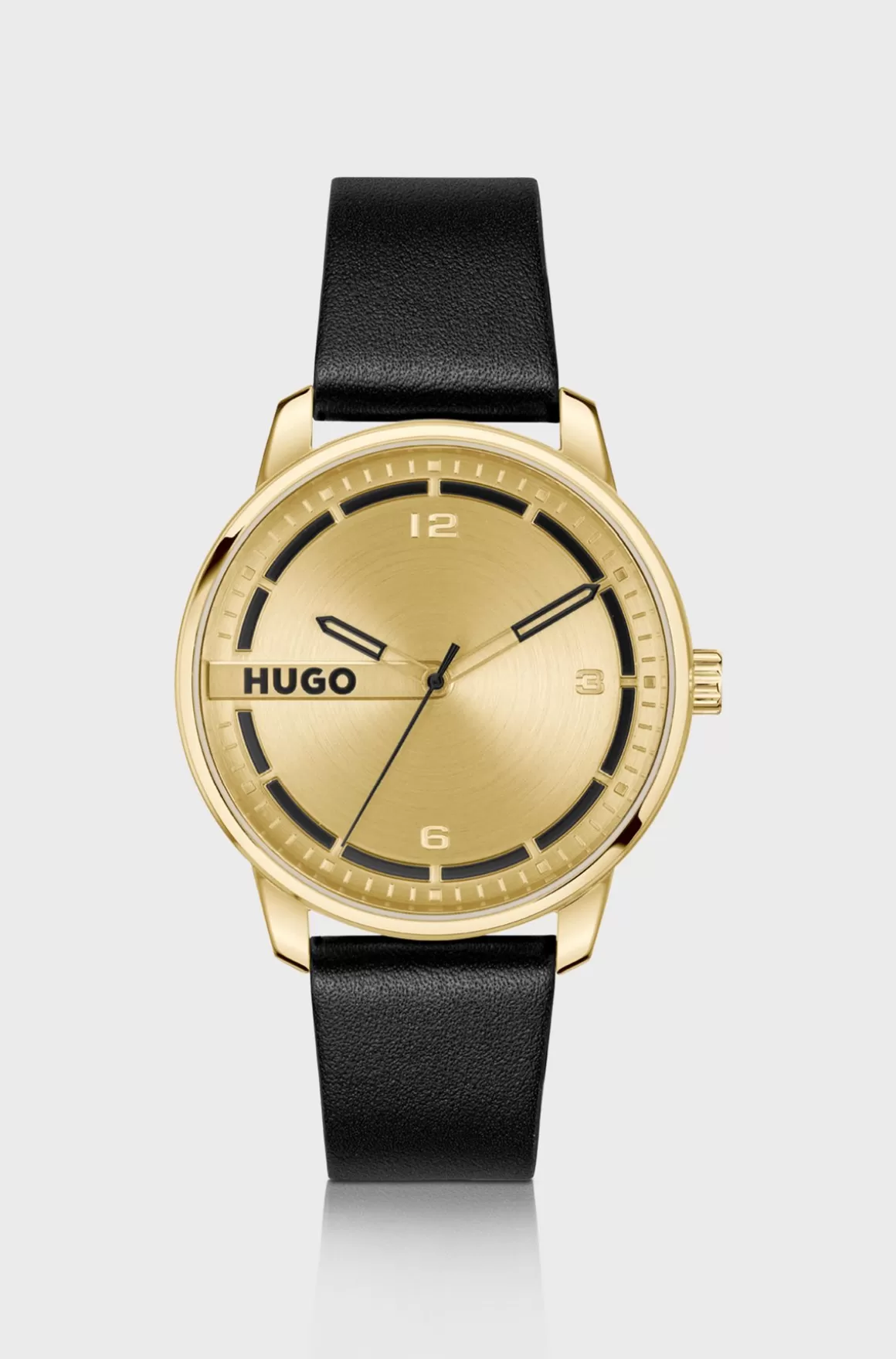 HUGO BOSS farvet Ur Med Sort Læderrem