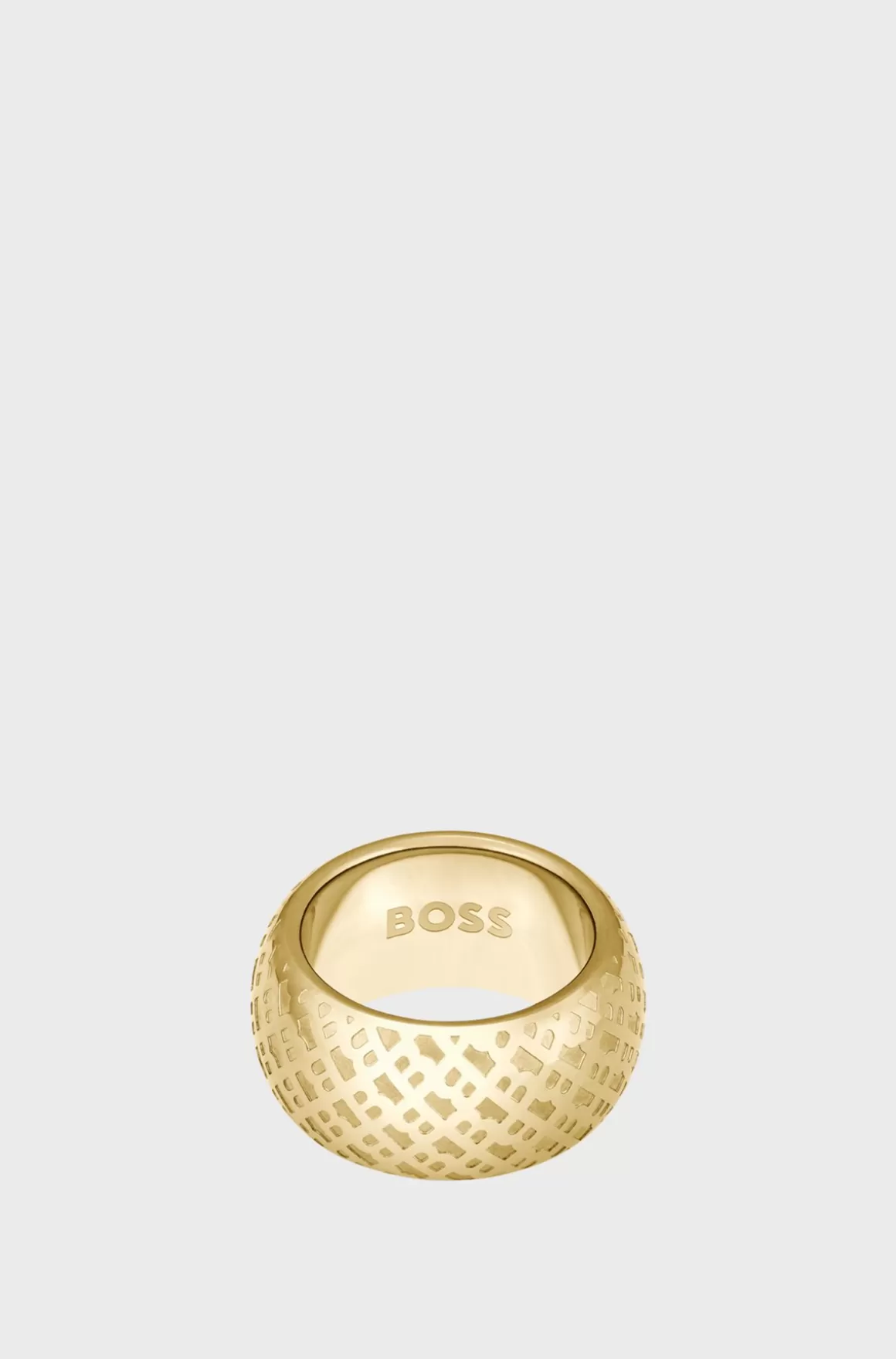 HUGO BOSS Gylden Ring Med Indgraverede Monogrammer