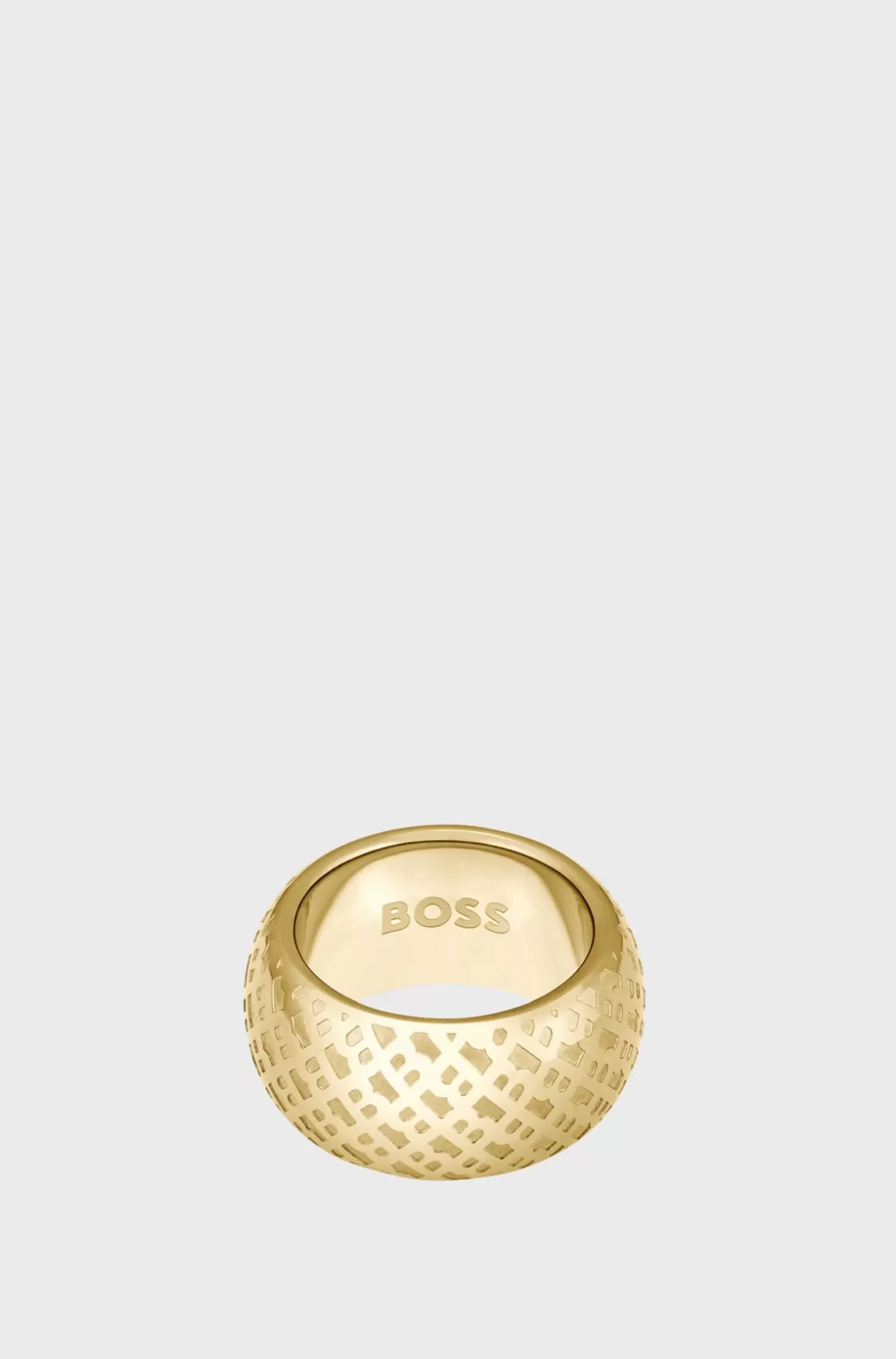 HUGO BOSS Gylden Ring Med Indgraverede Monogrammer