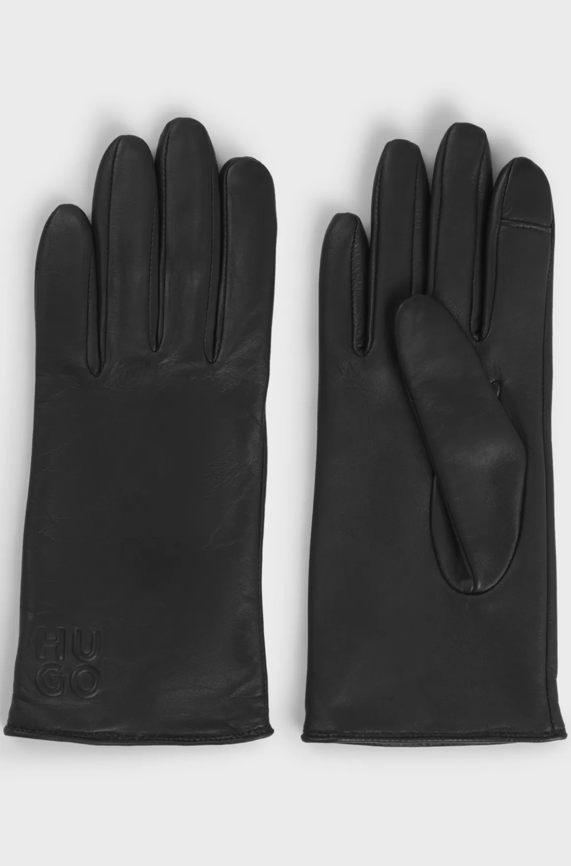 HUGO BOSS Handsker I Nappalæder Med For Og Stablet Logo