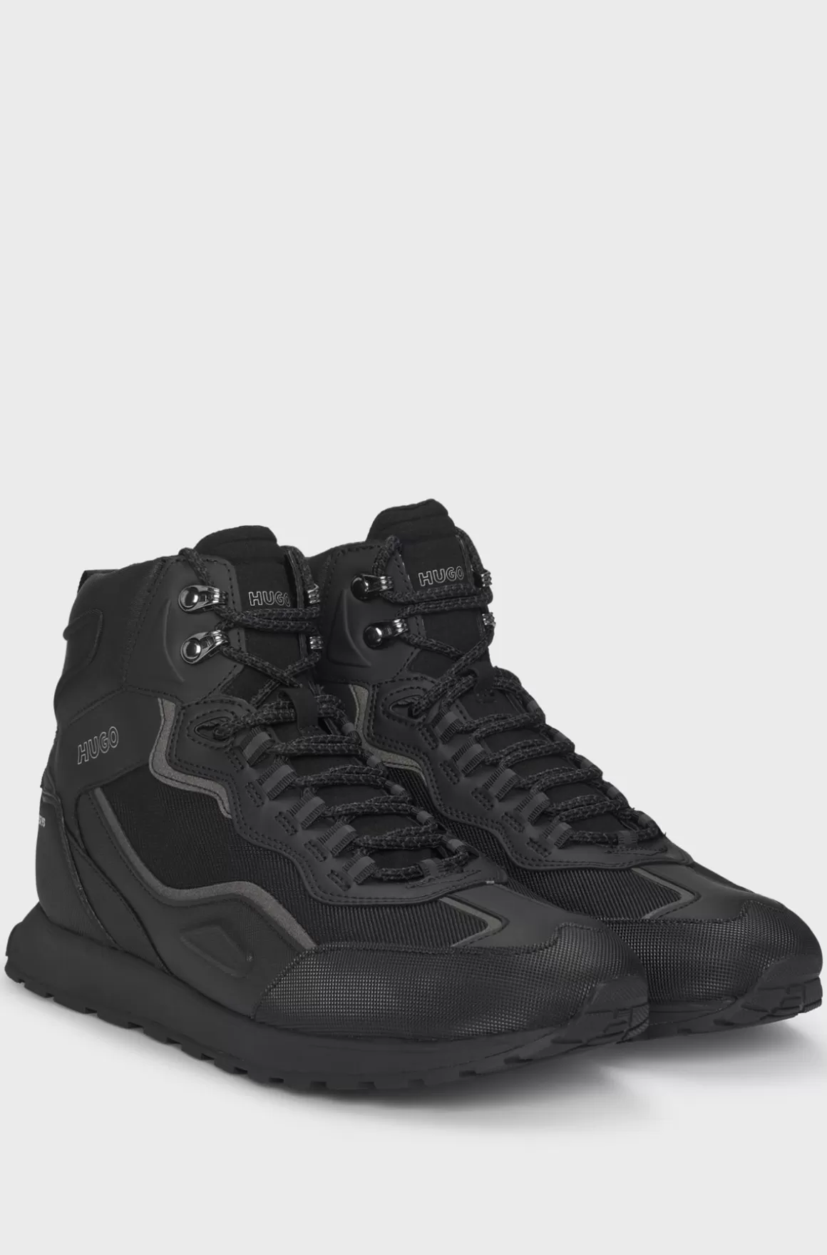 HUGO BOSS High Top-sneakers I Blandede Materialer Med Vandafvisende Finish