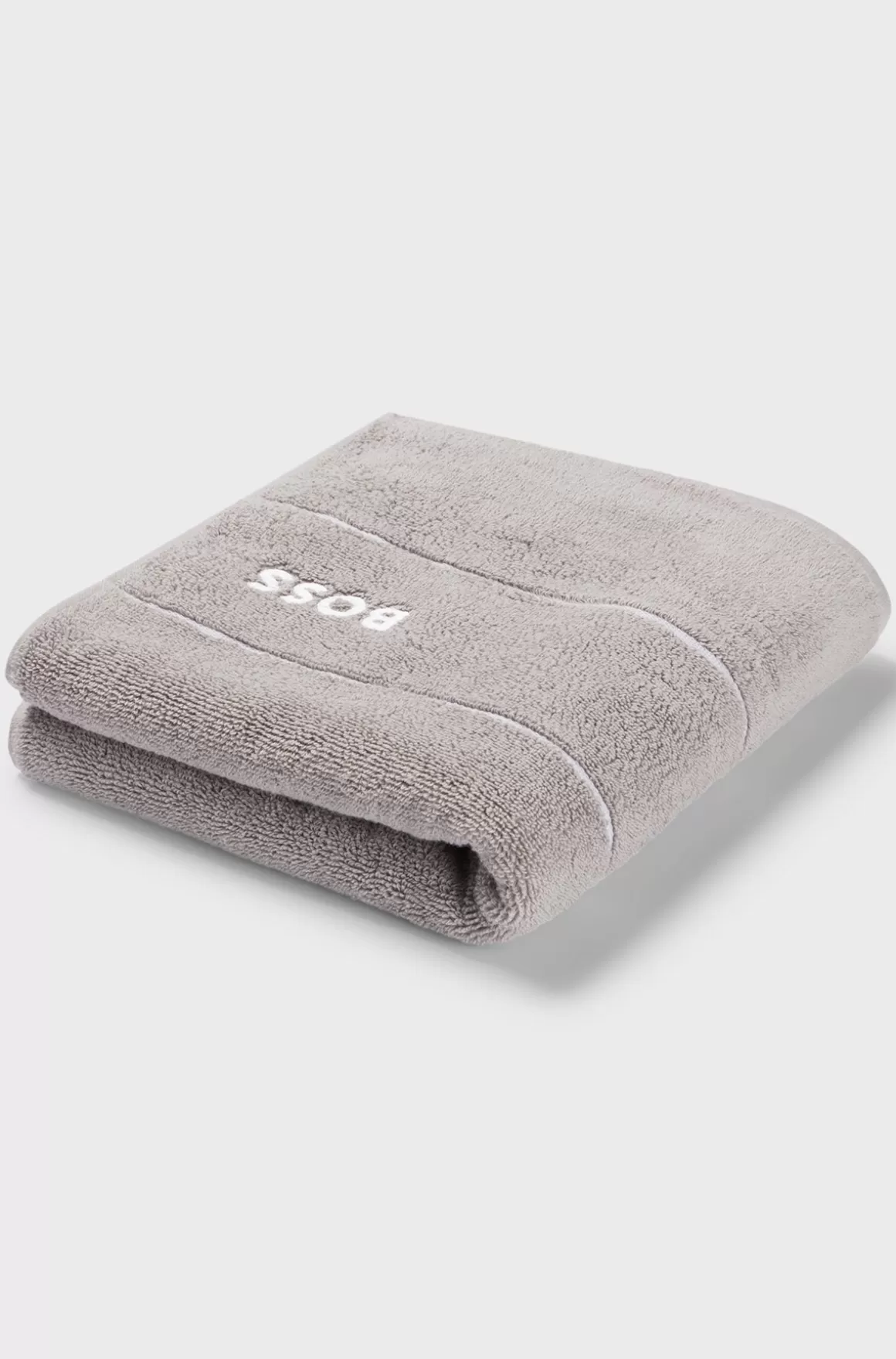 HUGO BOSS Håndklæde I Bomuld Med Broderet Hvidt Logo