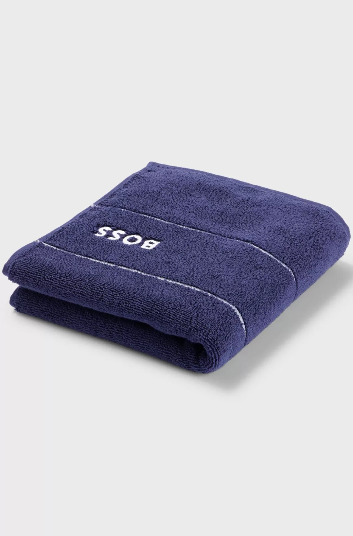 HUGO BOSS Håndklæde I Bomuld Med Broderet Hvidt Logo