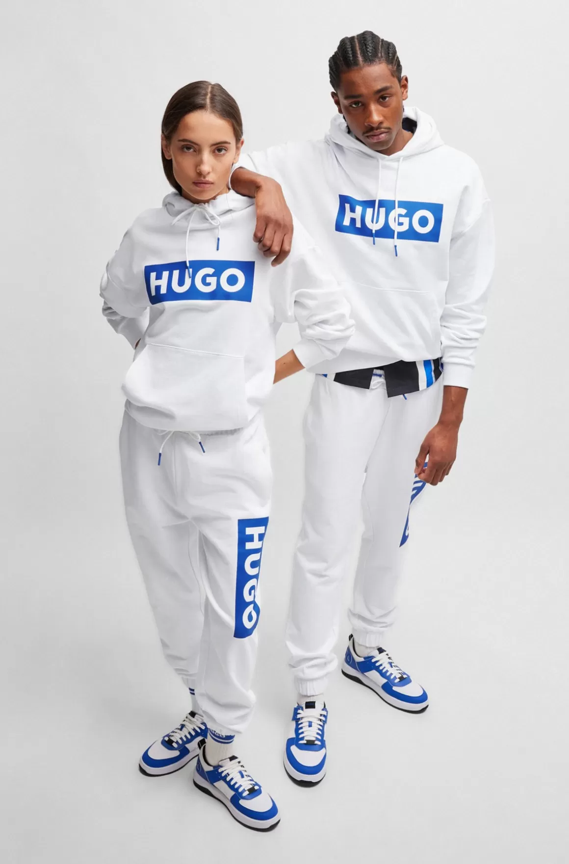 HUGO BOSS Hættetrøje Med Regular Fit I Frotté Med Logotryk