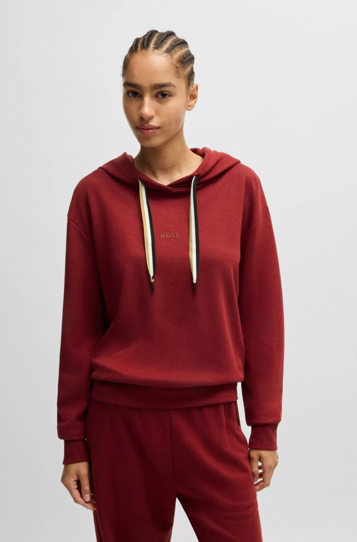 HUGO BOSS Hættetrøje Med Signaturstribede Snøre Og Logoprint