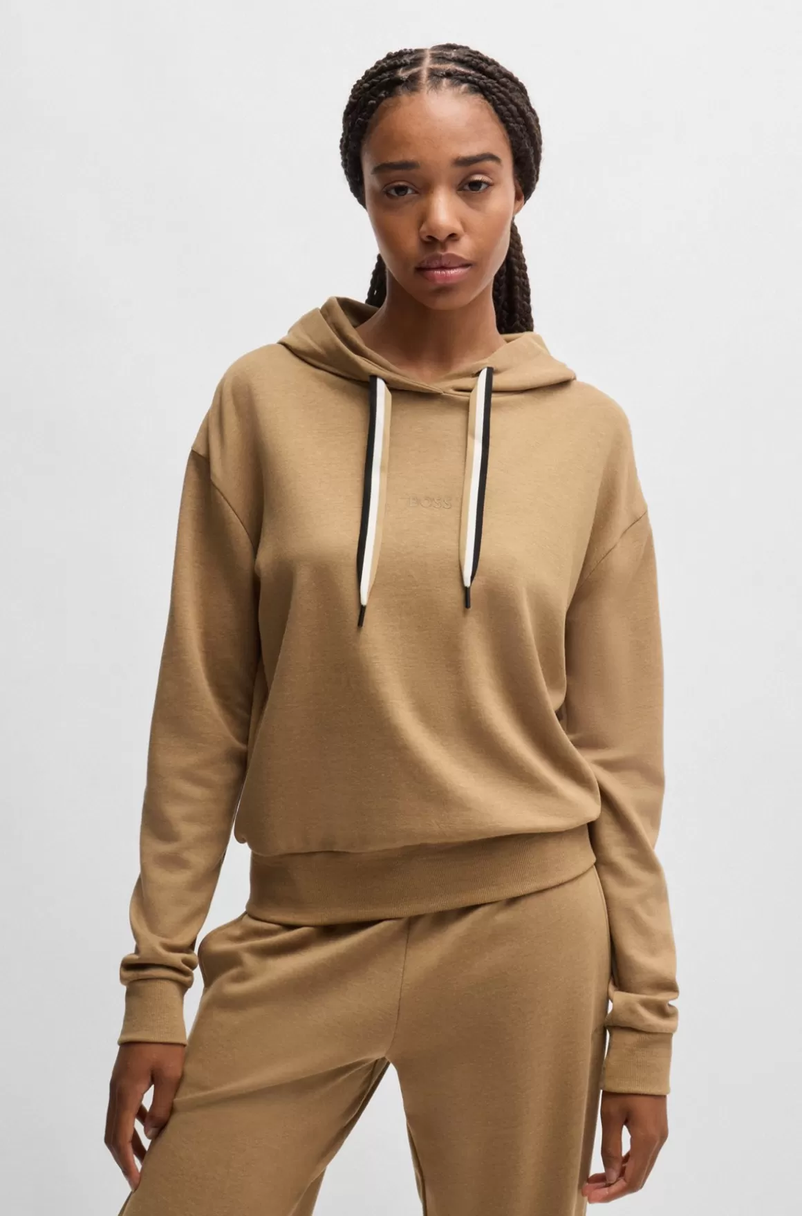 HUGO BOSS Hættetrøje Med Signaturstribede Snøre Og Logoprint