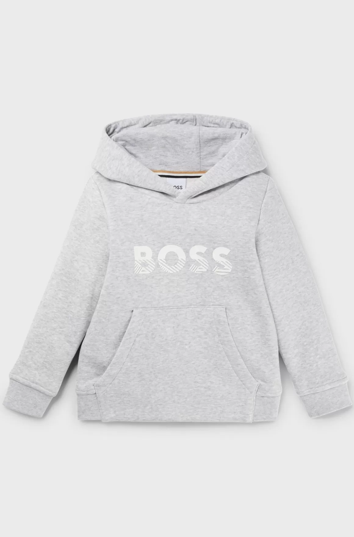 Børn HUGO BOSS Hættetrøje Til Børn I Bomuldsblanding Med Logotryk
