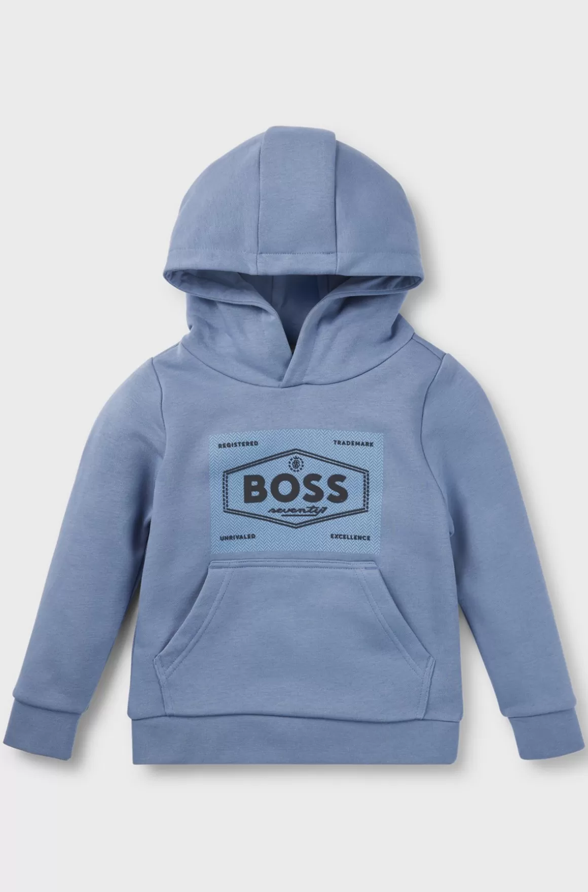 Børn HUGO BOSS Hættetrøje Til Børn I Fleece Af Bomuldsblanding Med Logotryk