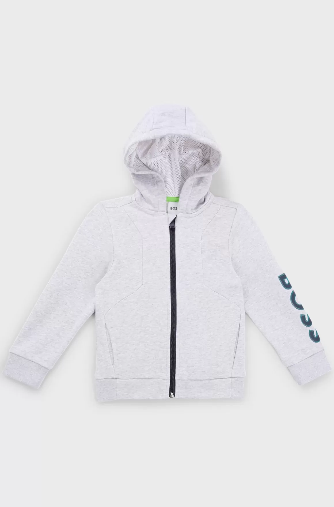Børn HUGO BOSS Hættetrøje Til Børn Med Lynlås Og Præget Logo