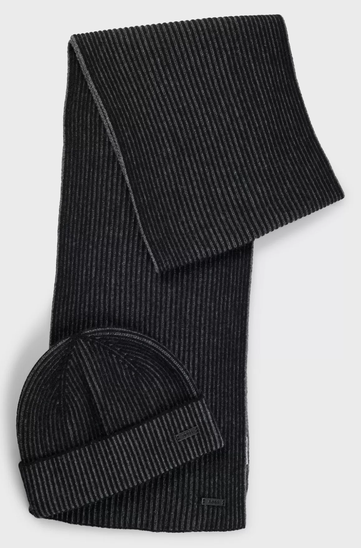 HUGO BOSS Hue- Og Tørklædesæt Med Logomærkater