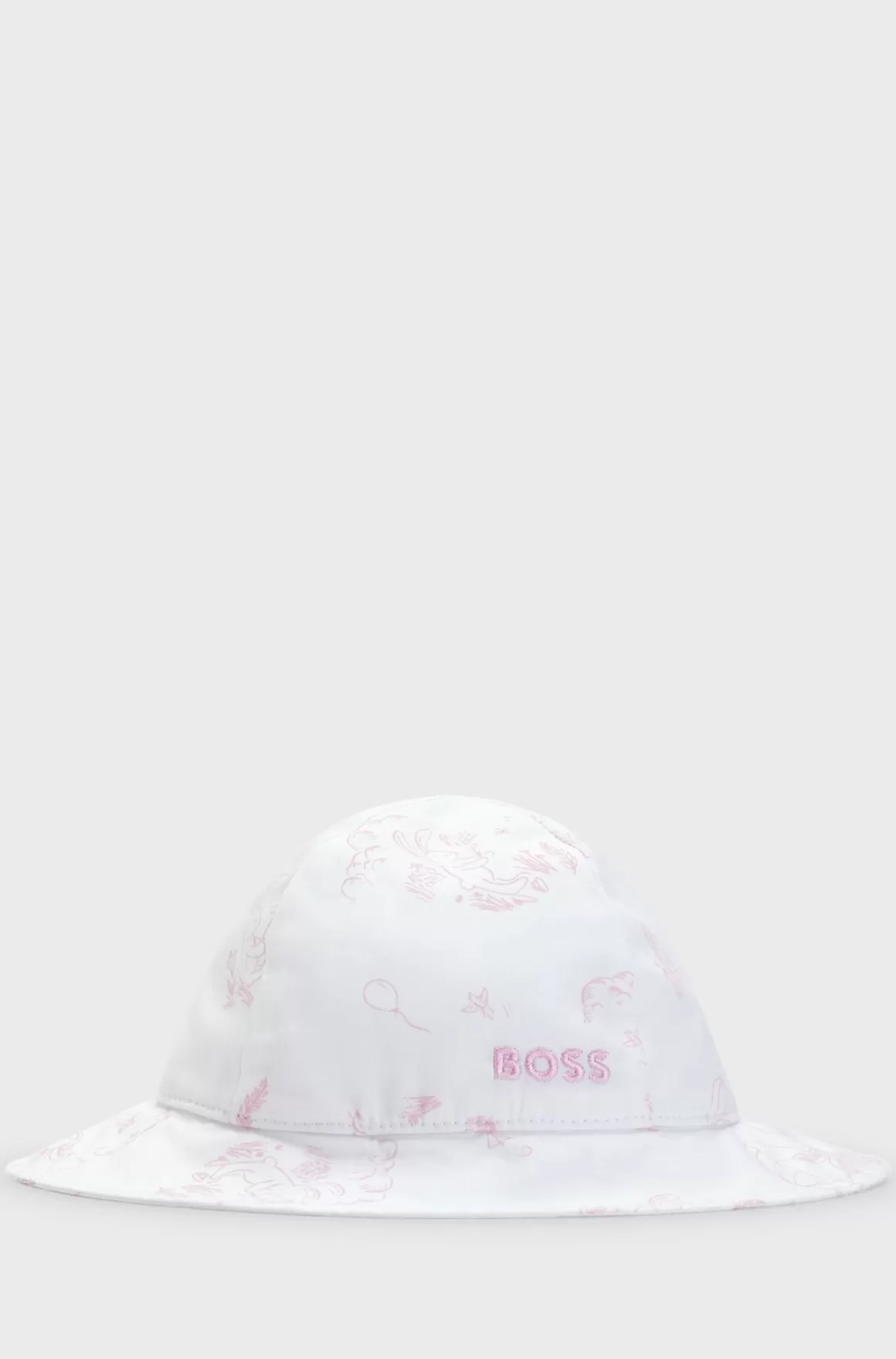 Børn HUGO BOSS Hue Til Babyer Med Kanintryk Og Bindebåndslukning