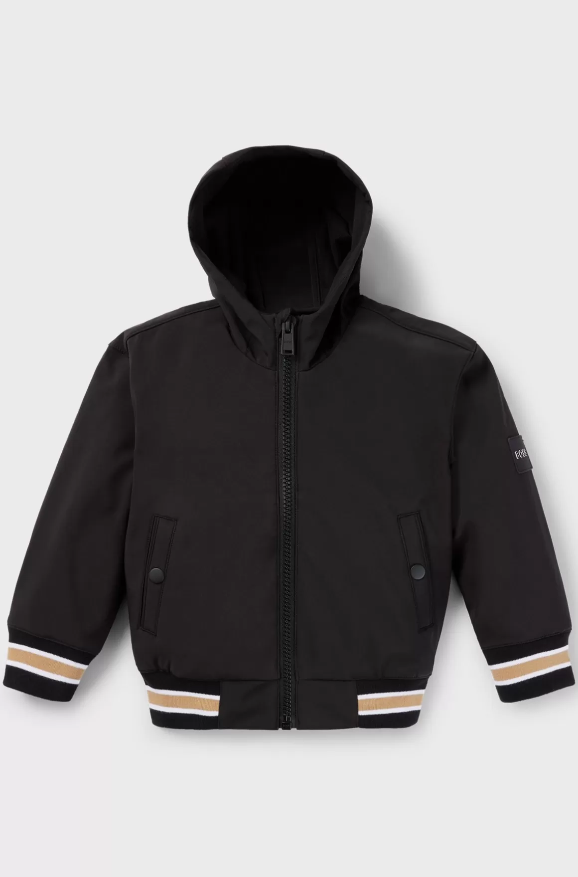 Børn HUGO BOSS Jakke Med Hætte Og Logobadge Til Børn