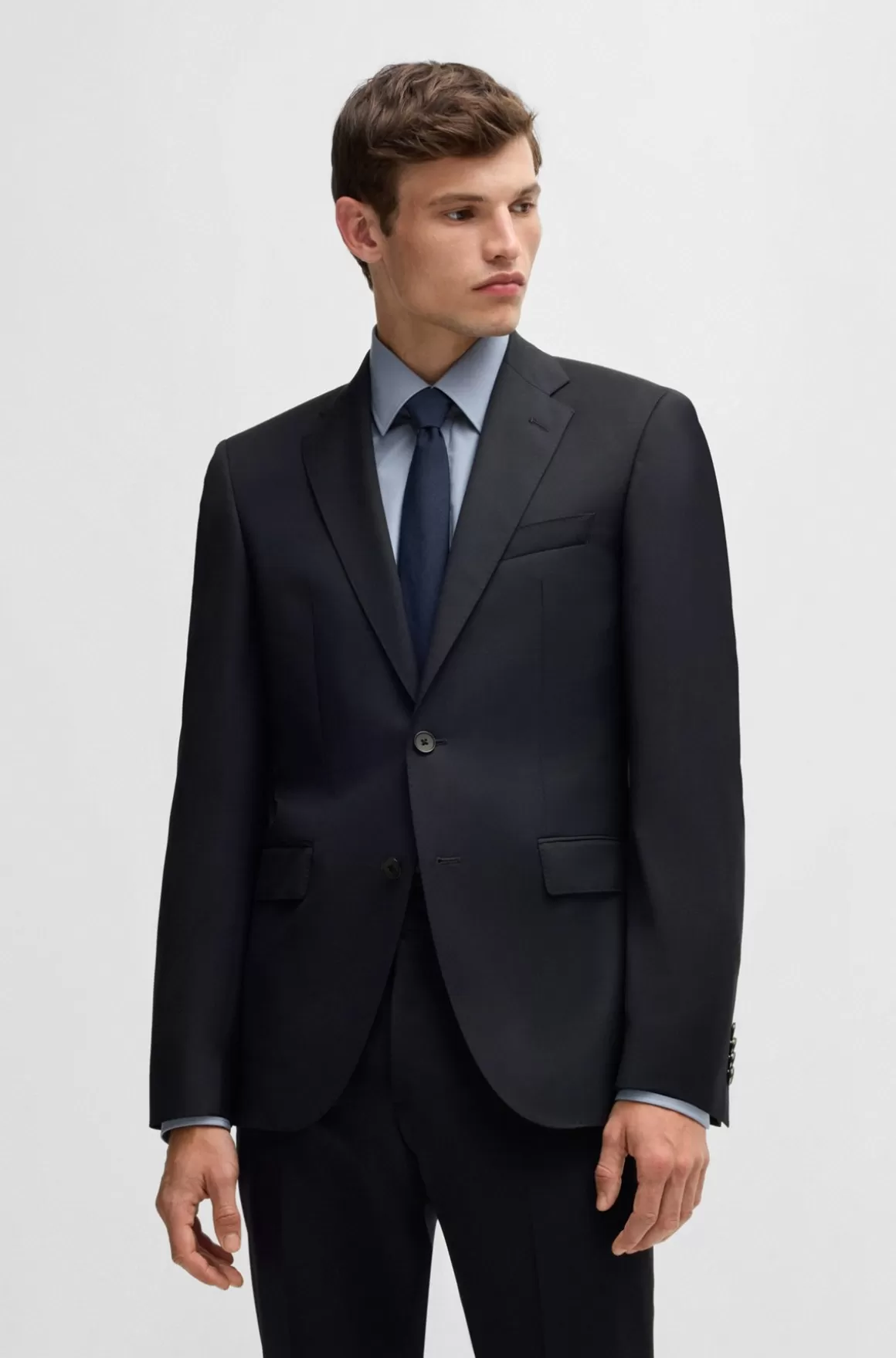 HUGO BOSS Jakke Med Regular Fit I Serge Af Ny Uld